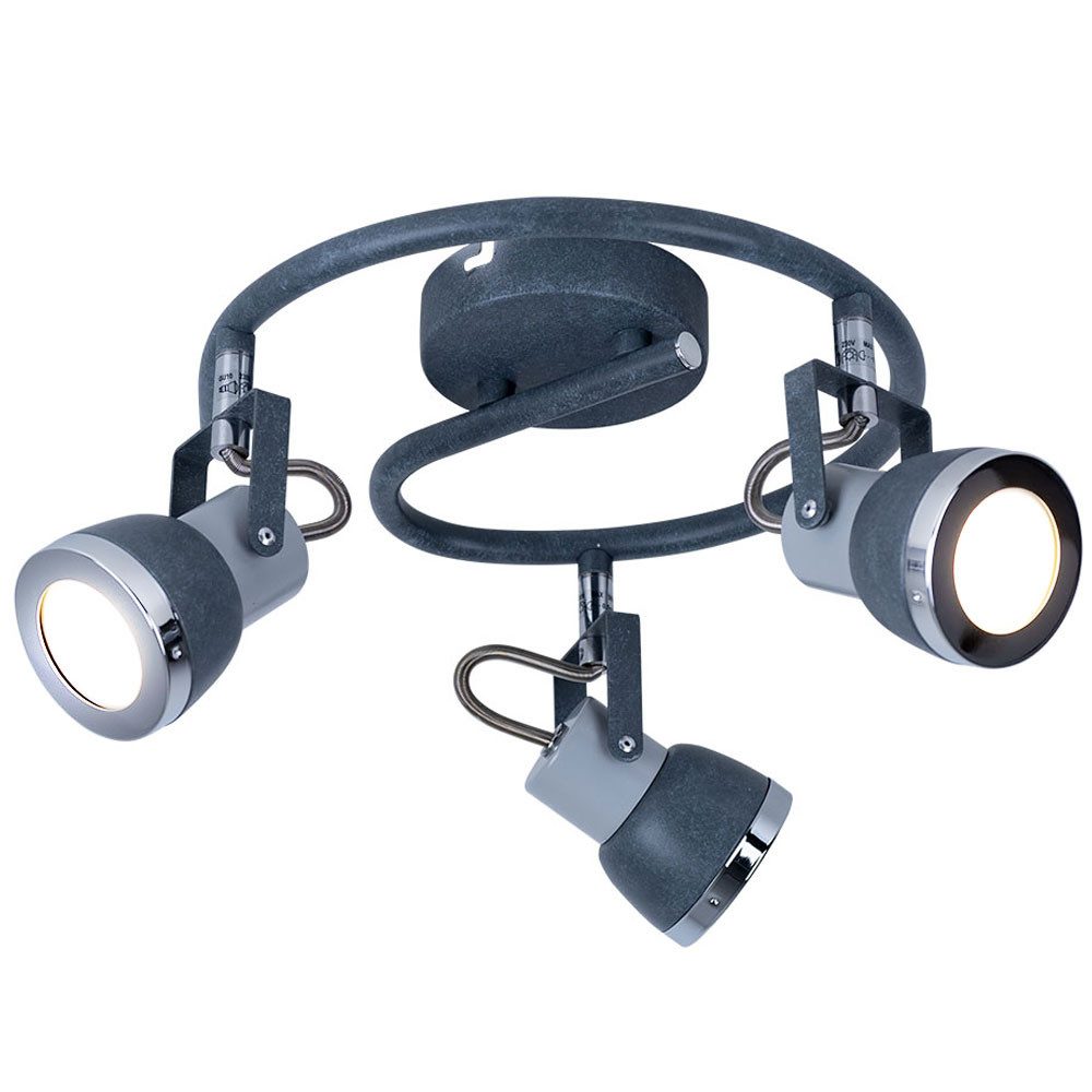GLOBO LIGHTING Deckenleuchte, Leuchtmittel nicht inklusive, Schwenkbare Deckenleuchte LED Deckenstrahler 3 flammig Küchenstrahler