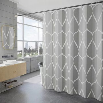 RefinedFlare Duschvorhang Wasserdichter Duschvorhang mit einfachem geometrischem Musterdruck (1-tlg)