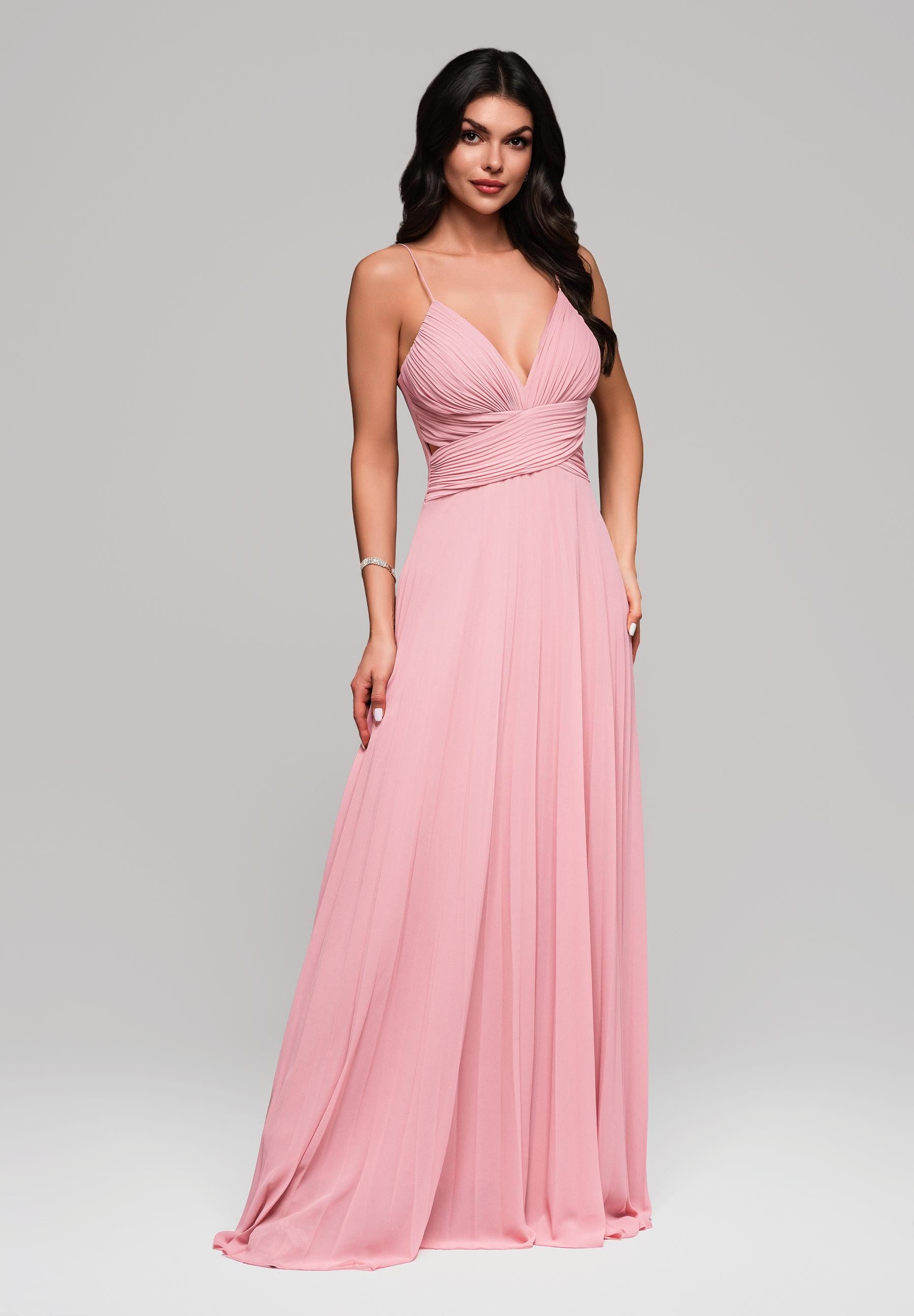 OMBRE Abendkleid Elegantes Maxikleid mit Faltenrock günstig online kaufen