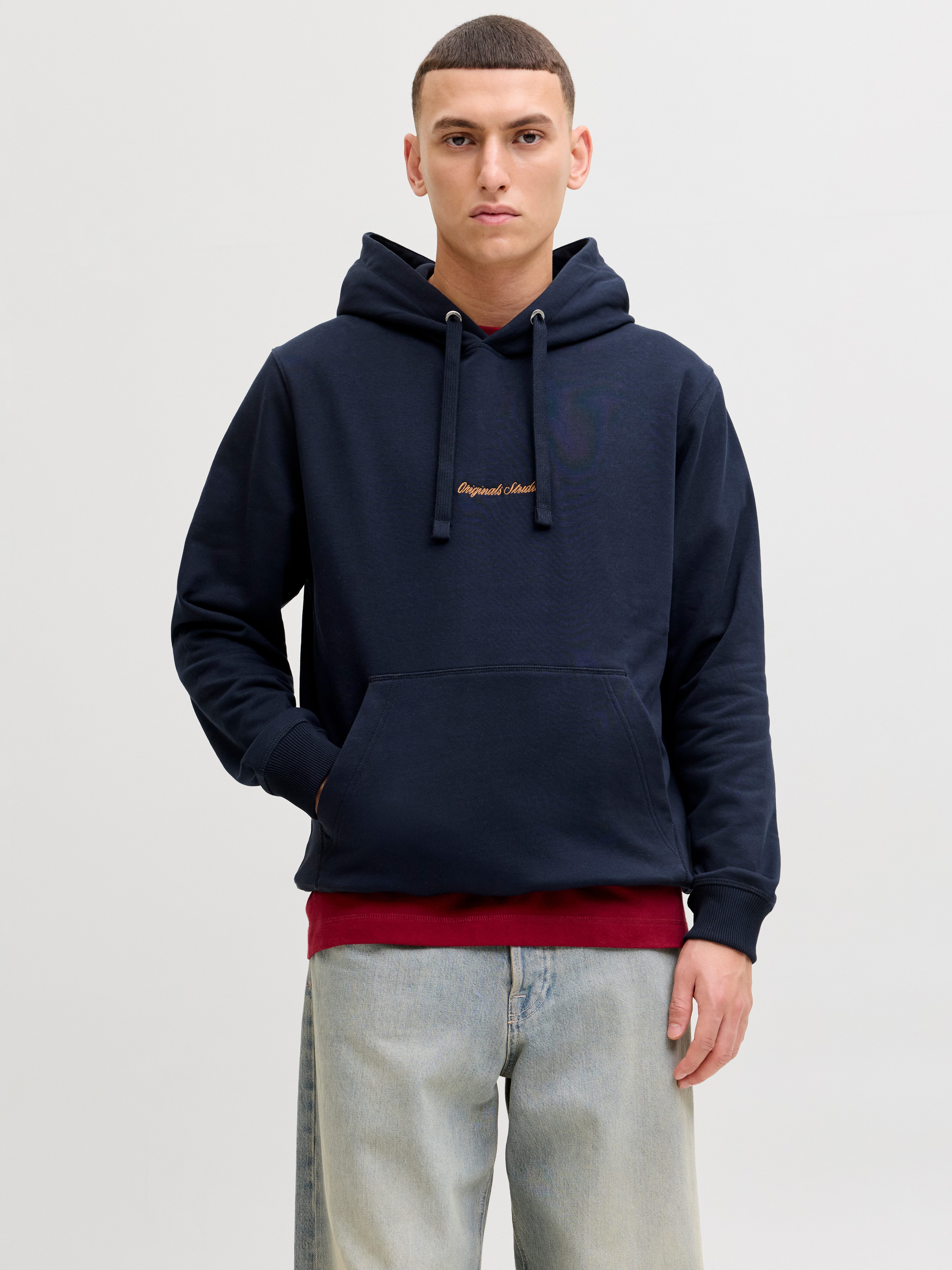 Jack & Jones Kapuzensweatshirt JORNORREBRO EMB SWEAT HOOD NOOS mit Logo Print