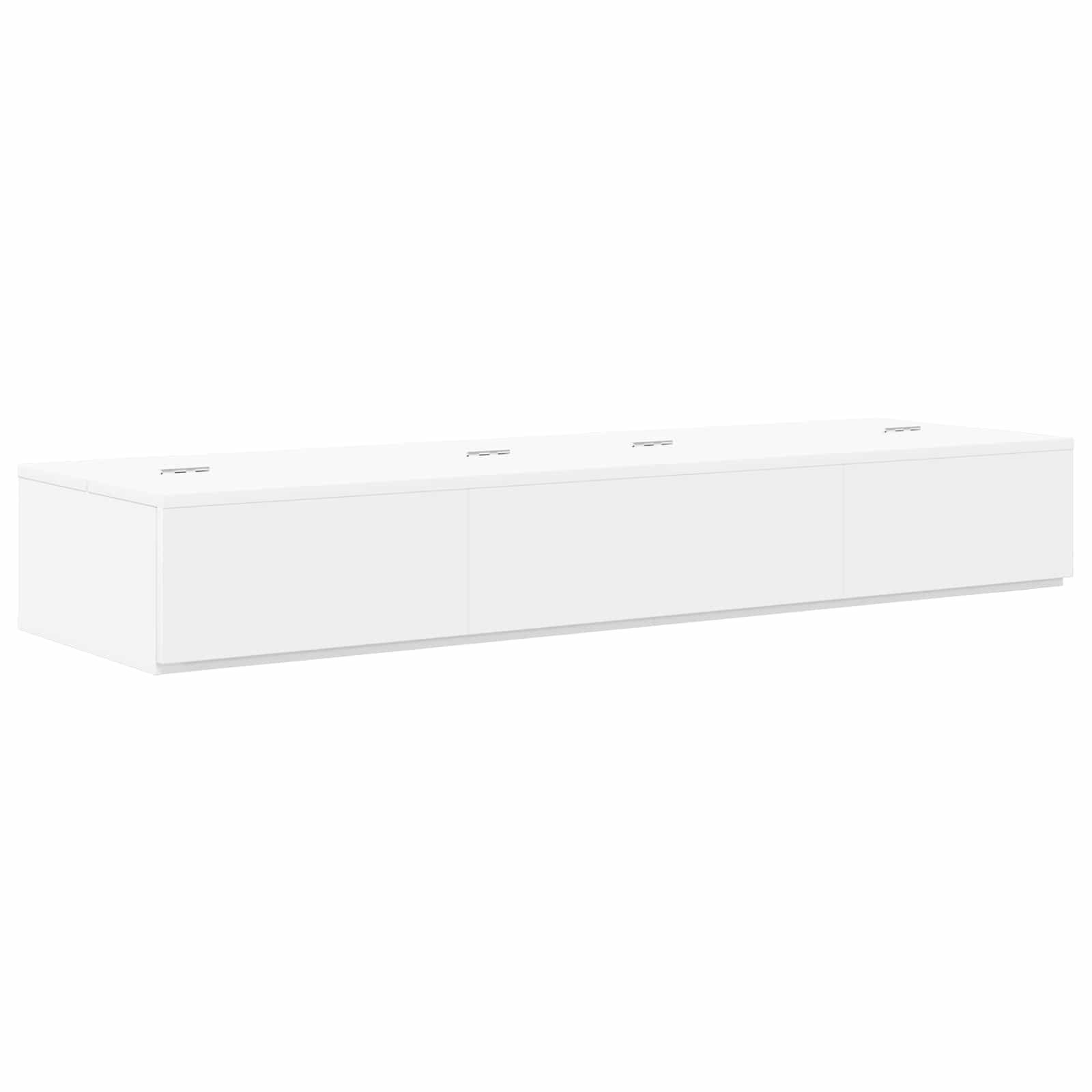 vidaXL Arbeitstisch Studiotisch Weiß 152 x 40 x 19,5 cm Holzwerkstoff (1-St)