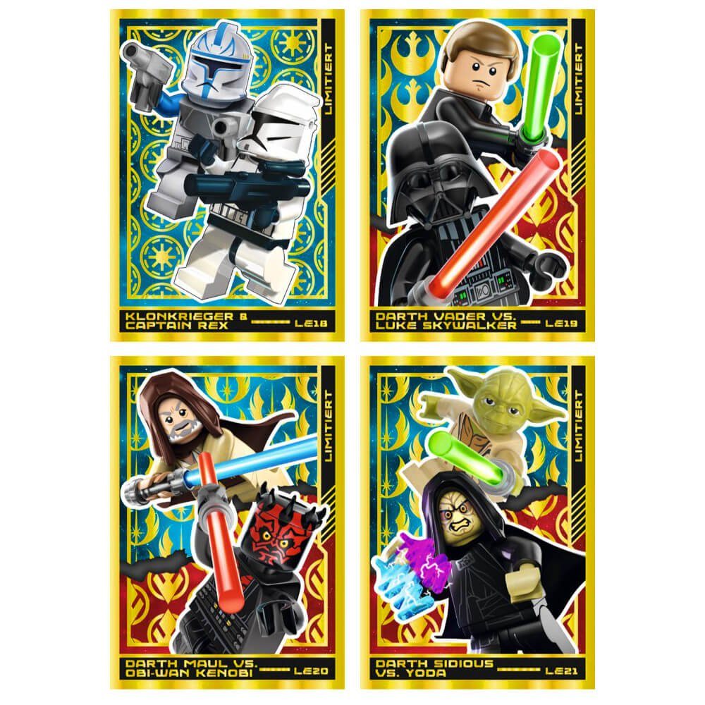 Blue Ocean Sammelkarte Lego Star Wars Karten Trading Cards Serie 4 - Die  Macht Sammelkarten, Lego Star Wars Serie 4 - LE18+LE19+LE20+LE21 Gold Karten