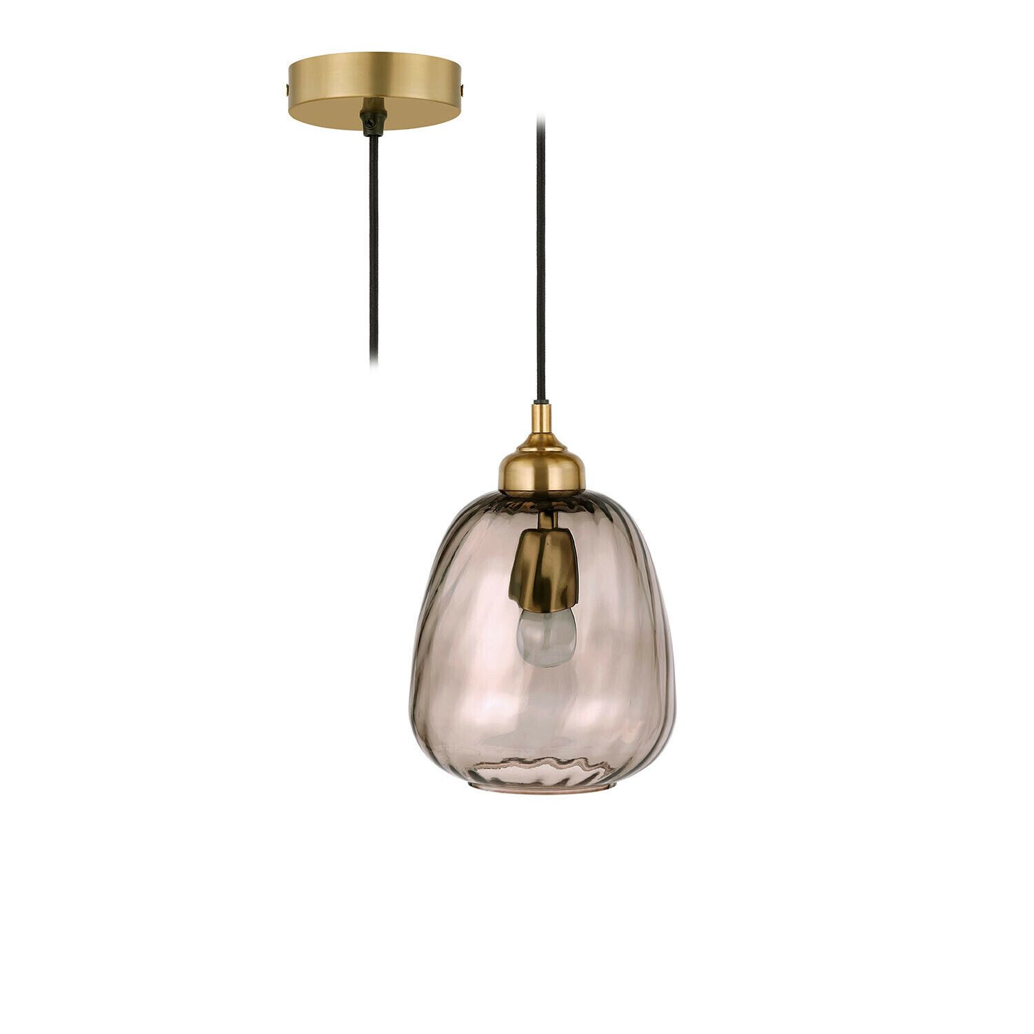 Mirabeau Hängeleuchten Hängelampe Lazuras braun/antikgold