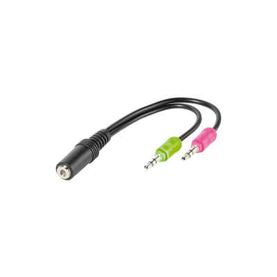Vivanco PC Headset Adapter, 0,1m (45511) Audio- & Video-Kabel