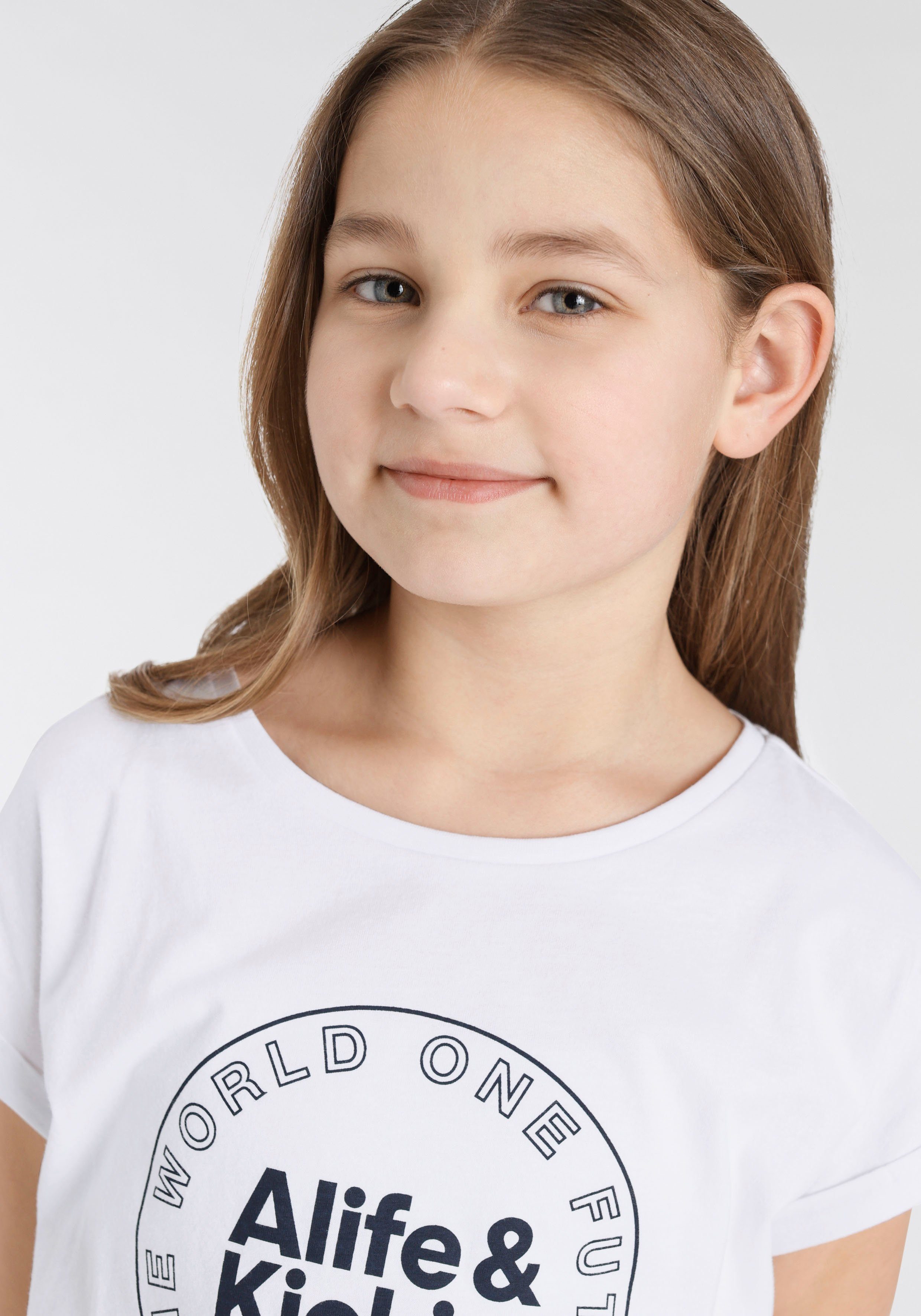 Alife & Kickin T-Shirt Kids. Kickin mit Druck, für NEUE & Logo Alife MARKE