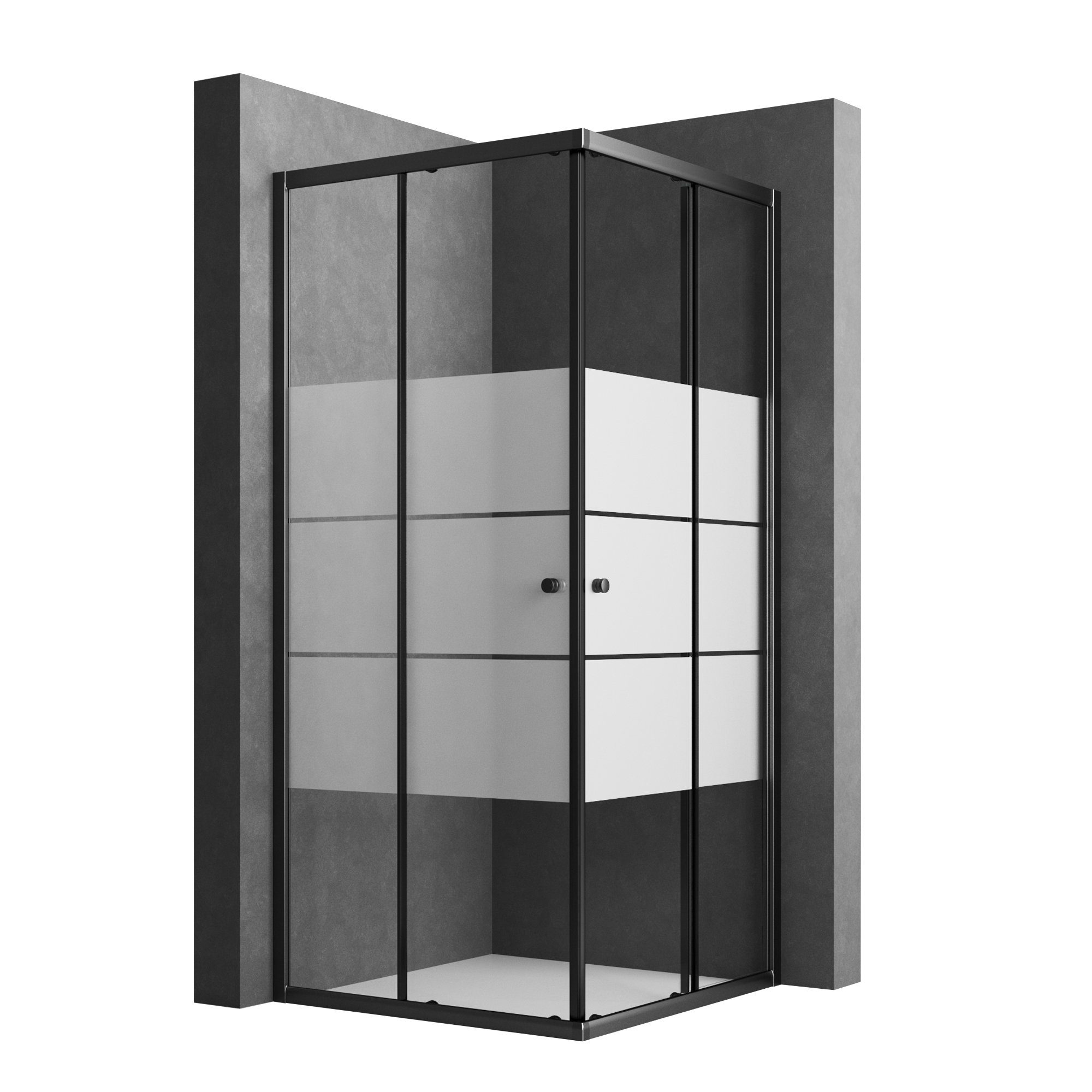 Boromal Eckdusche Duschkabine 75x90 90x75 H:185cm günstig online kaufen