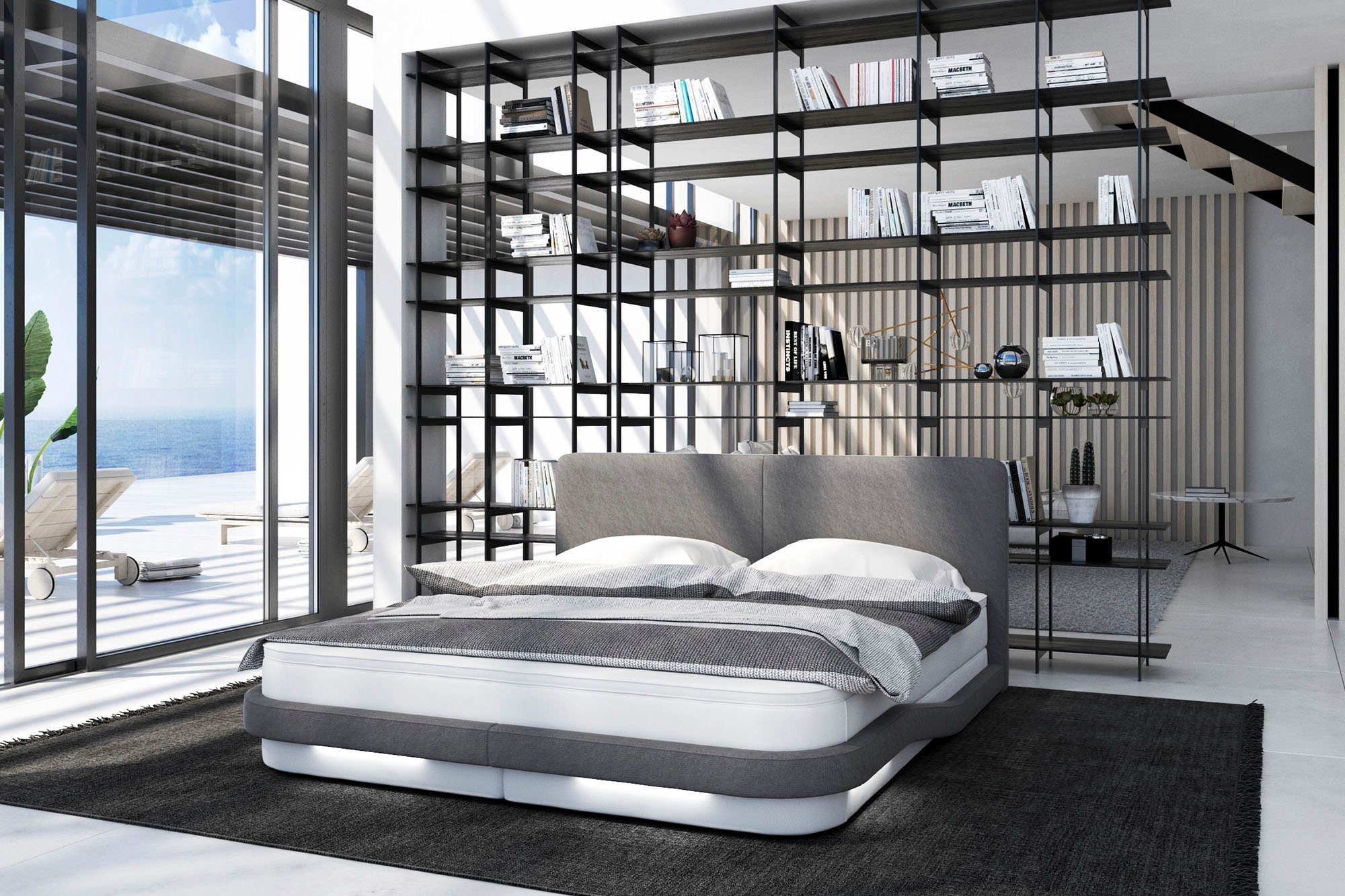 SalesFever Polsterbett, mit LED-Beleuchtung, Design Bett mit angenehmer  Beleuchtung online kaufen | OTTO