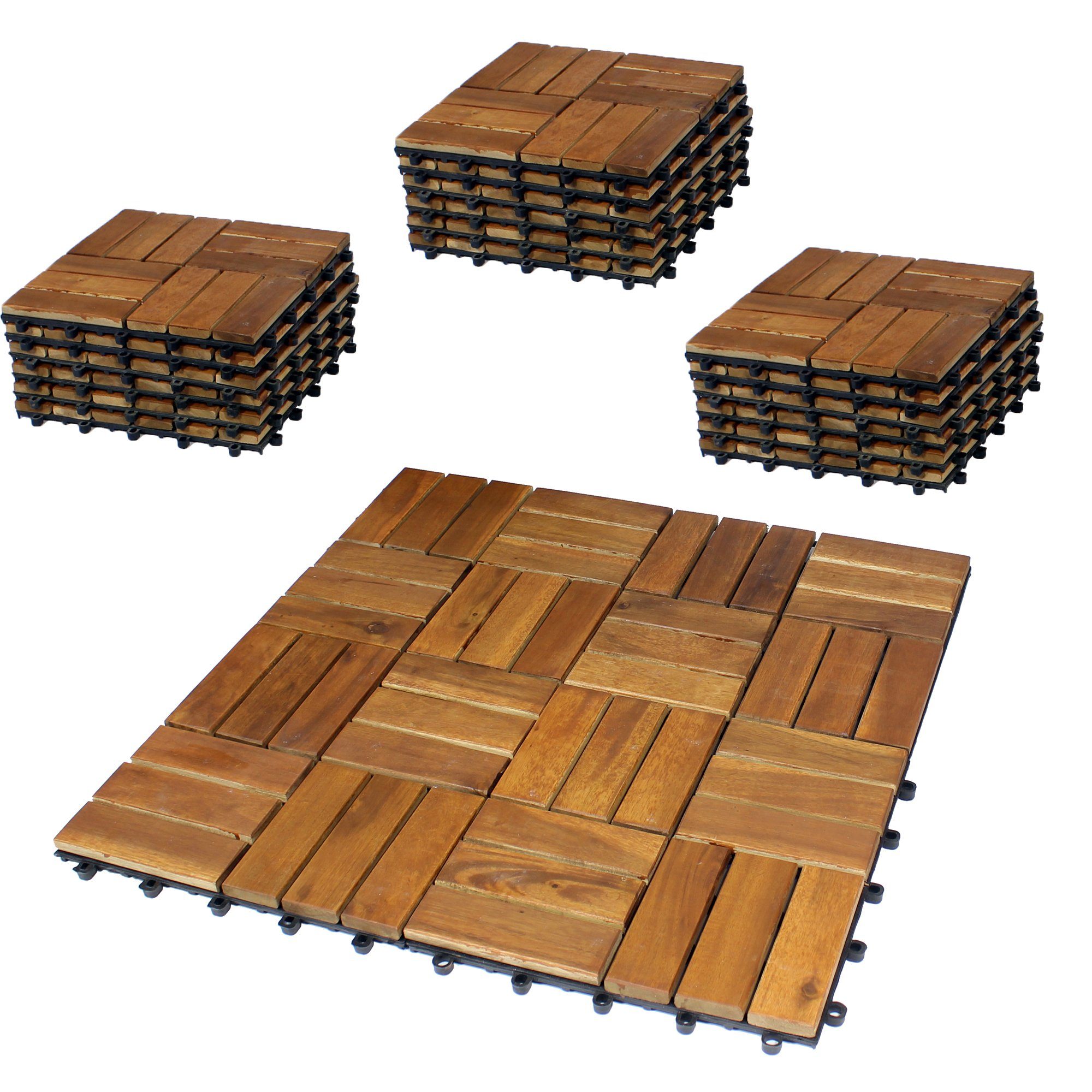 BigDean Holzfliesen 33x für Balkon 30x30cm günstig online kaufen