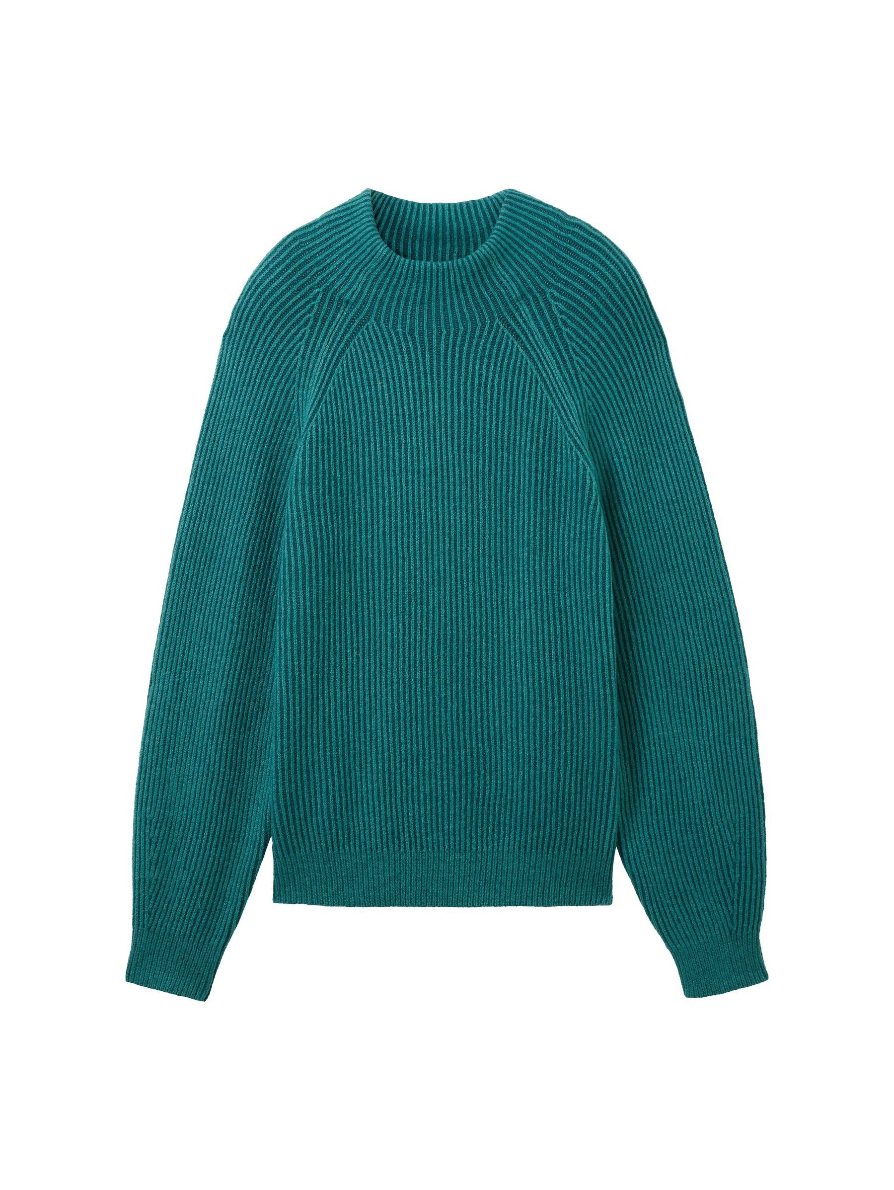 TOM TAILOR Strickpullover Strickpullover Basic Rundhals Stretch Flat Knit Tops