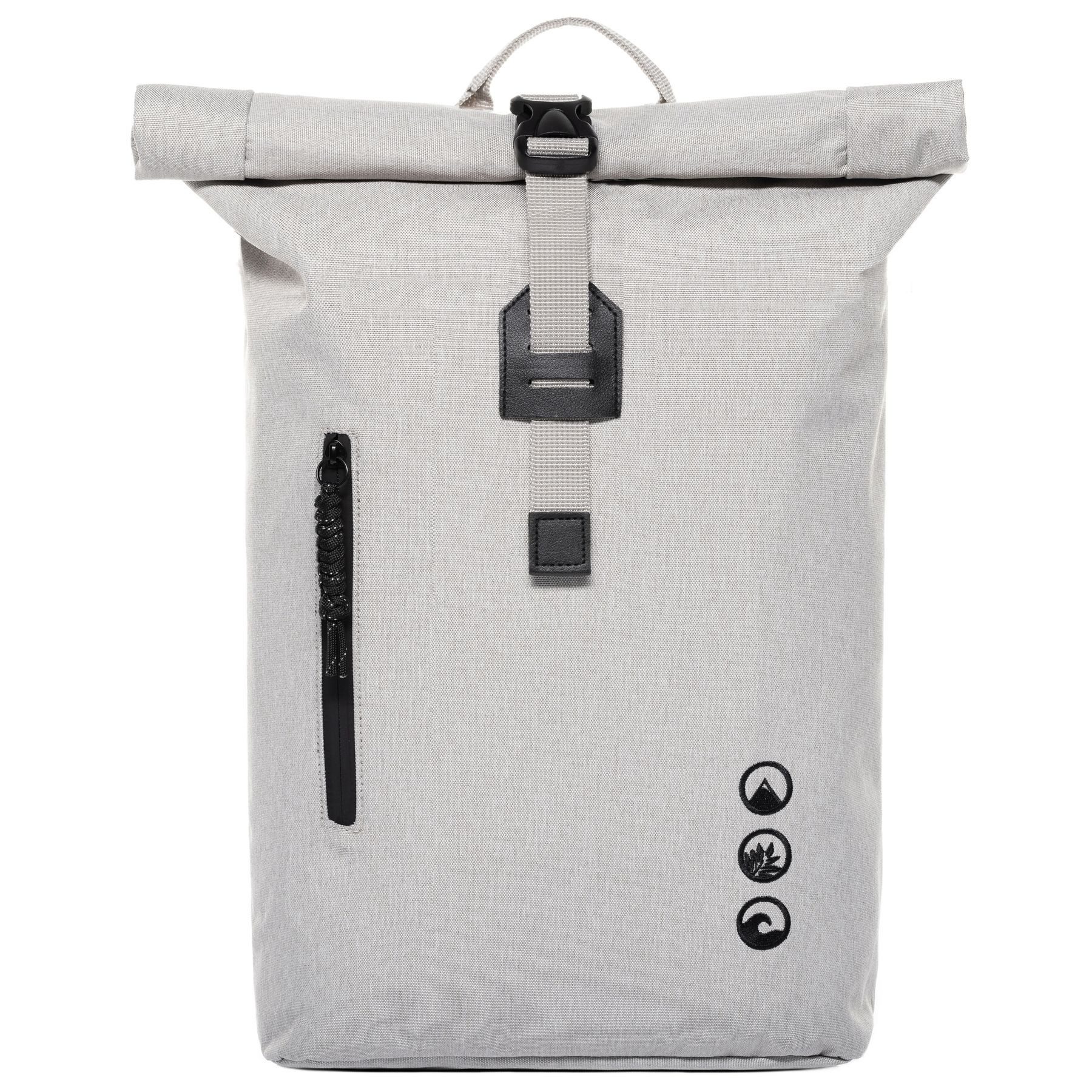 SONS OF ALOHA Rucksack RollTop Rucksack Damen schön flach extra Laptop-Hülle, City-Rucksack dünn als Fahrrad-Rucksack, Daypack für Damen, off-white