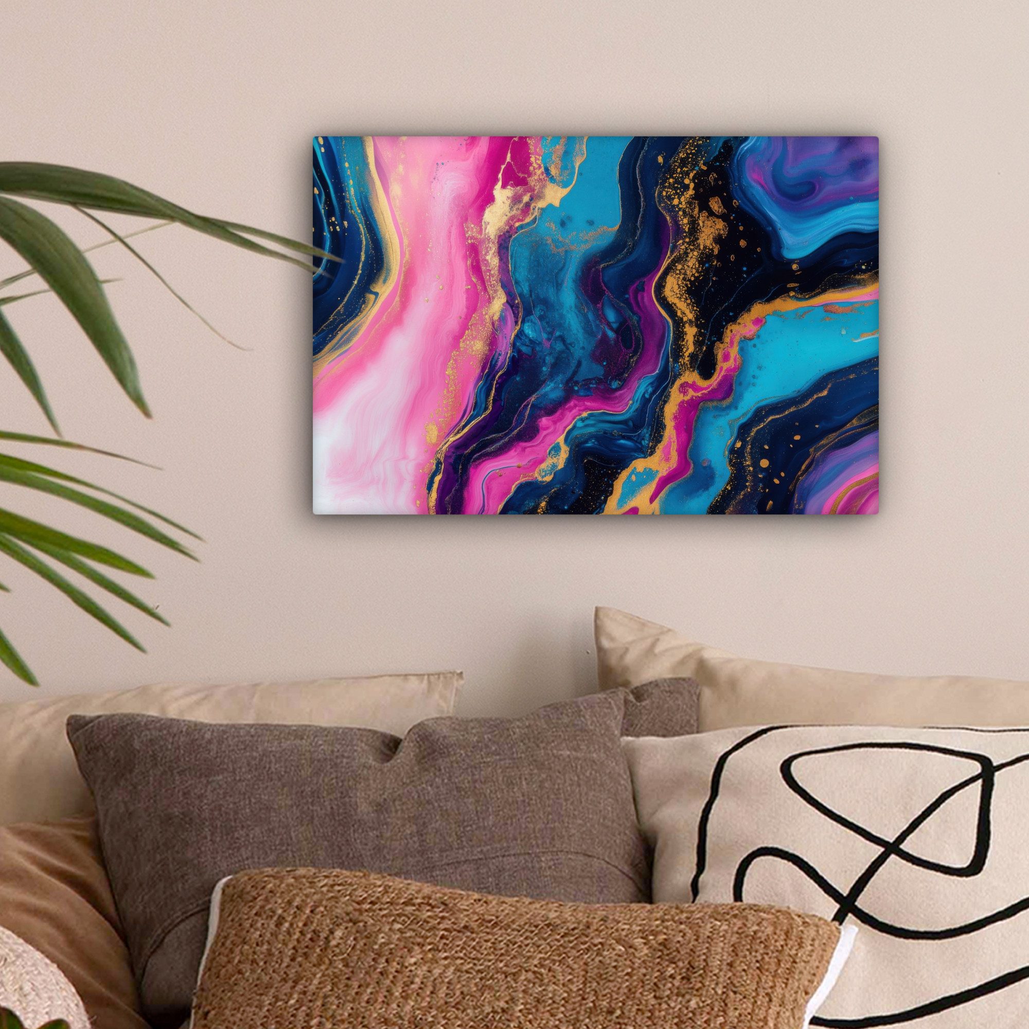 OneMillionCanvasses® Leinwandbild Marmor - Modern - Gold, Fotodruck (1 St), günstig online kaufen