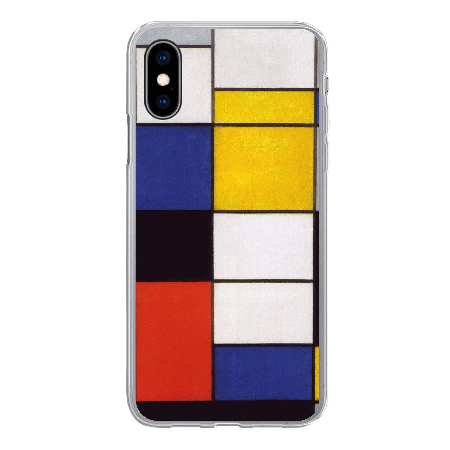 MuchoWow Handyhülle für Apple iPhone X Komposition A - Piet Mondrian, Smartphone-Bumper, Print, Handy Schutzhülle Dünn