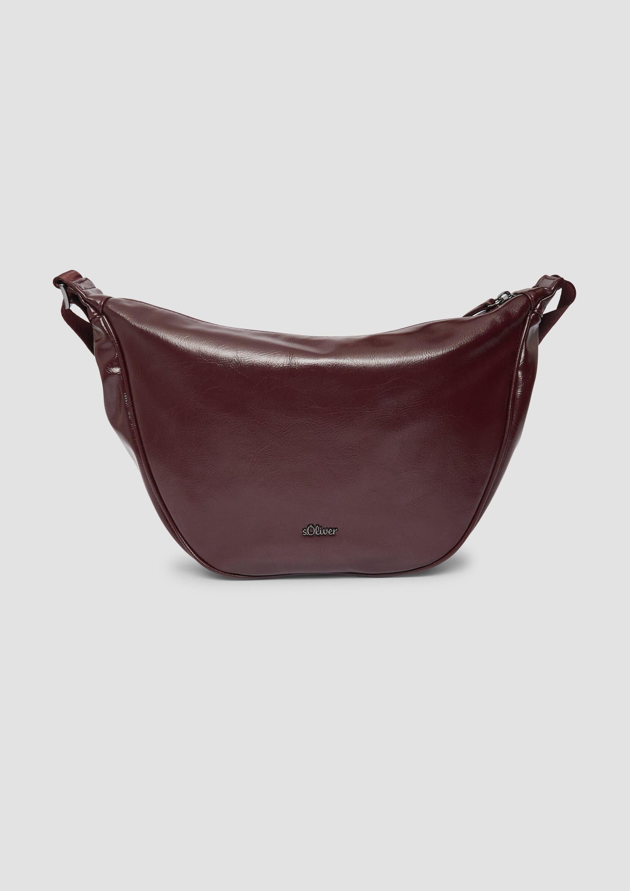 s.Oliver Umhängetasche Tasche, Halbmondtasche aus Lederimitat mit Logo-Detail