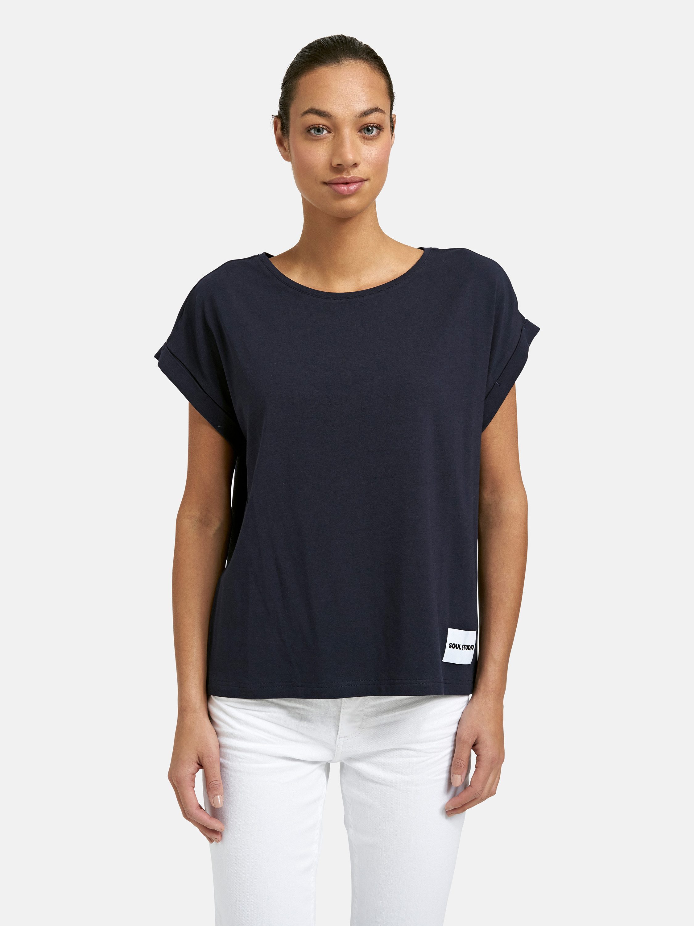 Smith & Soul T-Shirt mit Umschlagsaum, Rundhalsform günstig online kaufen