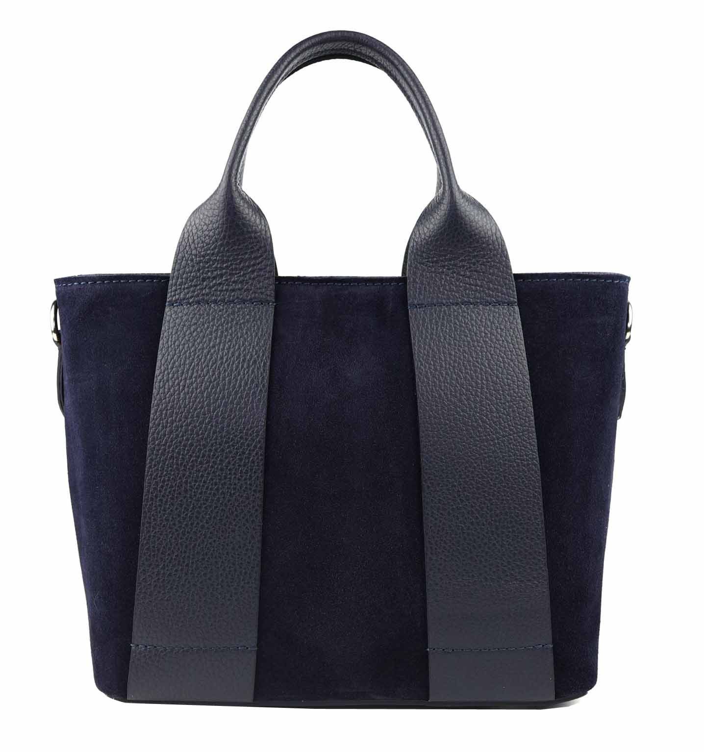 Schultertasche Made in Italy Damen Wildleder Tasche Shopper Handtasche Umhängetasche