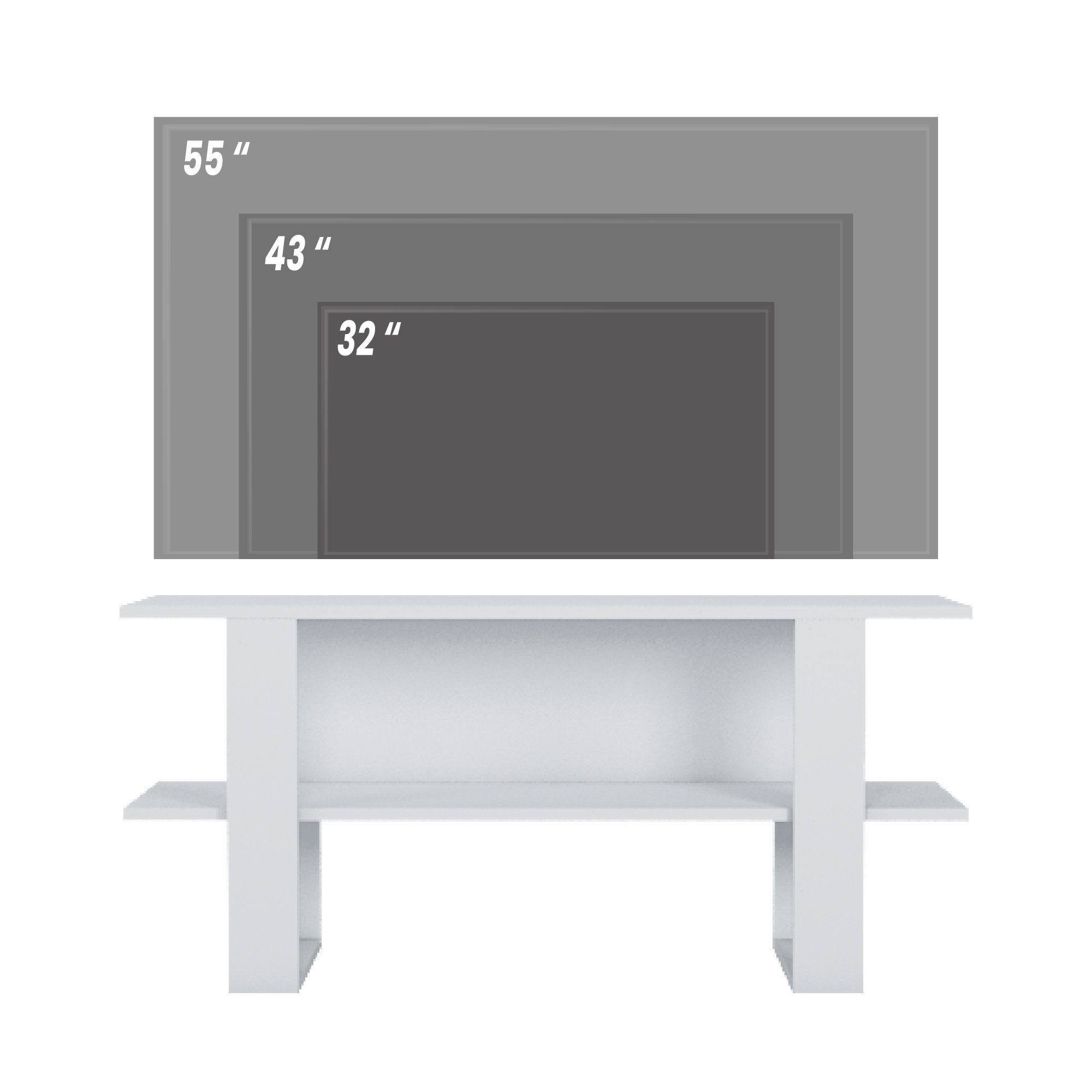 HIGH CORNELLIA x Minimadecor TV-Schrank - STAND x GLOSS 55 cm TV WHITE 35cm cm 120