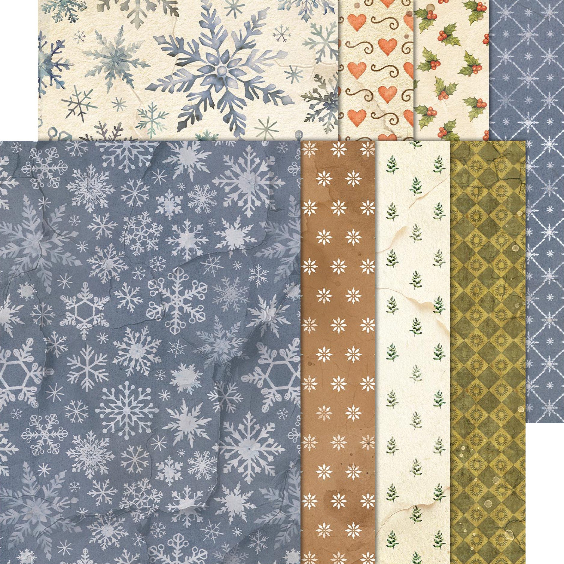 Stamperia Seidenpapier Motiv-Strohseide Backgrounds Silent Night, DIN A6, 8er Set