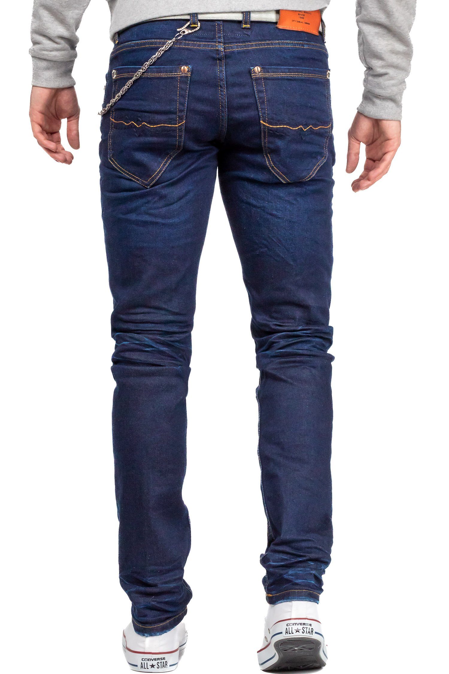 Cipo & Baxx Slim-fit-Jeans Herren Hose BA-CD392 Destroyed Look günstig online kaufen