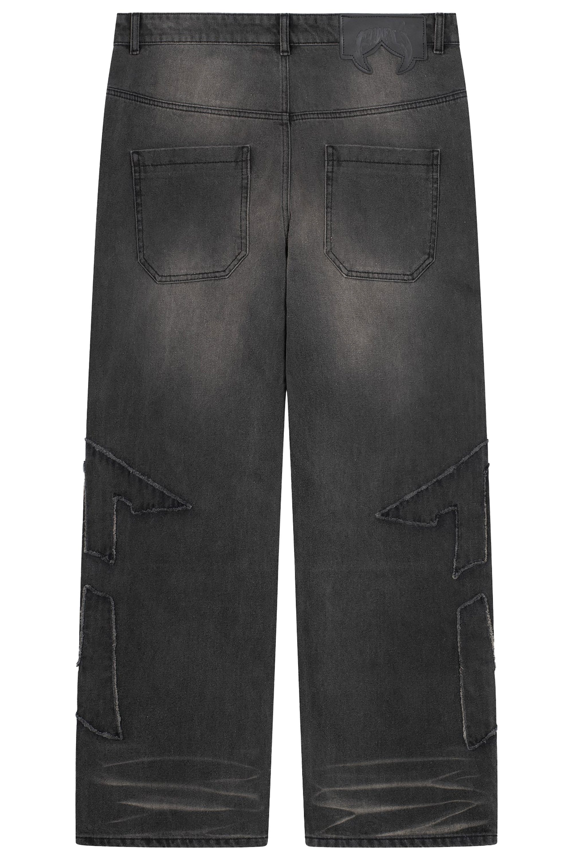 Favela Relax-fit-Jeans FAVELA Herren Baggy Jeans Distressed F black washed denim