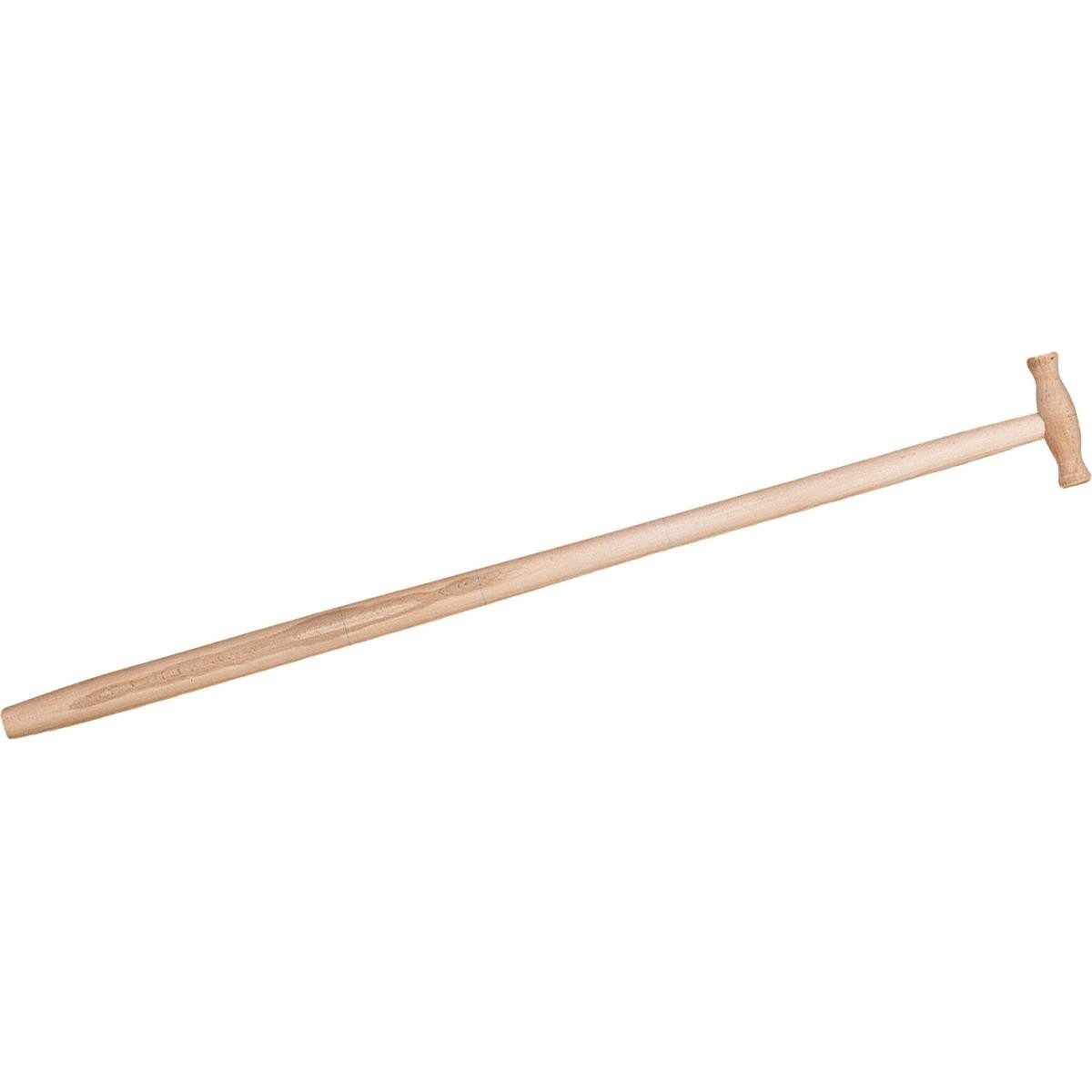 Triuso Spaten Spatenstiel Esche 95 cm gebogen gespitzt mit T-Griff, gespitzt und mit T-Griff
