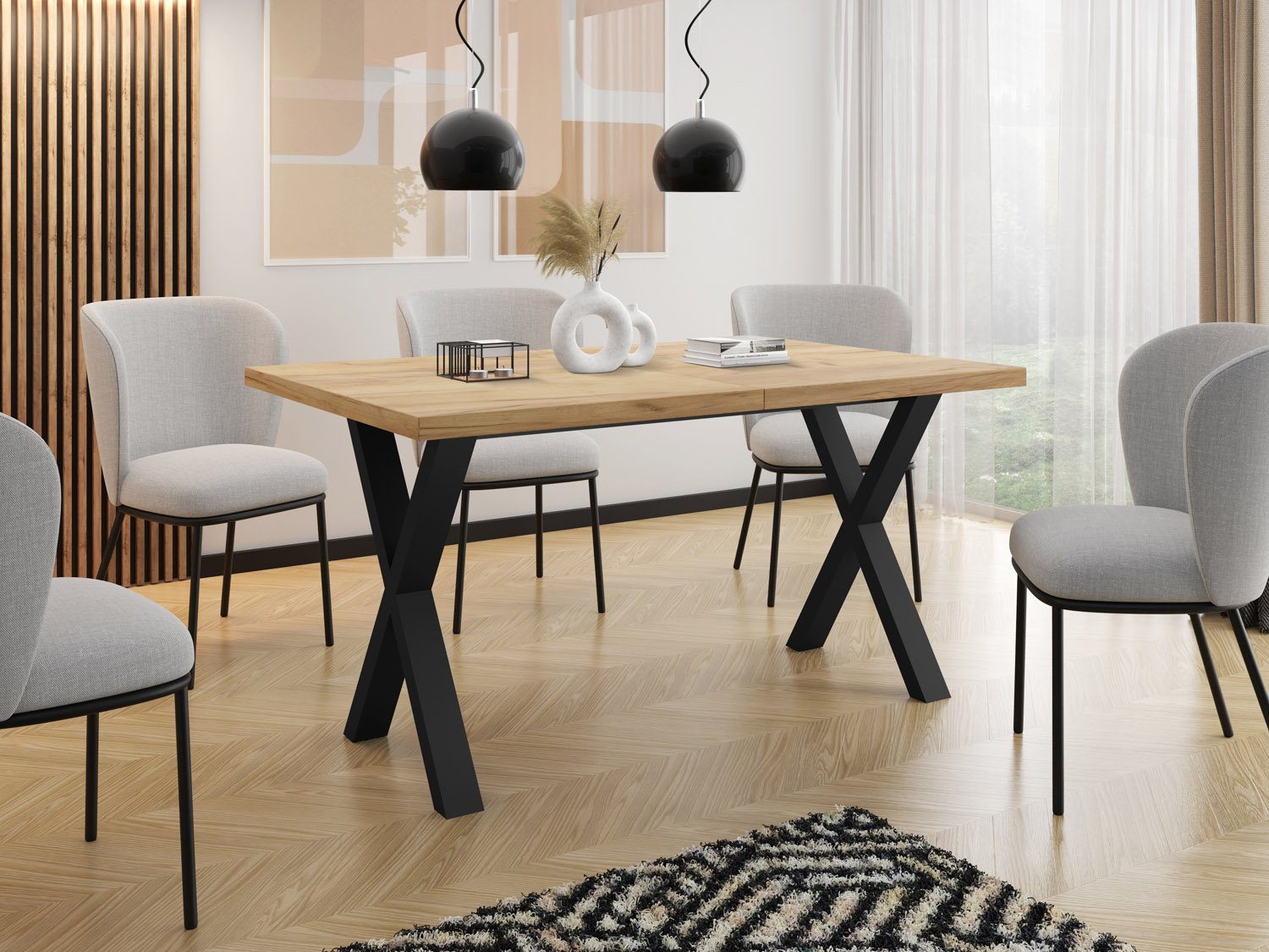 WFL GROUP Esstisch Blake (erhältlich in 3 Größen – 120/140/160 cm ausziehba günstig online kaufen