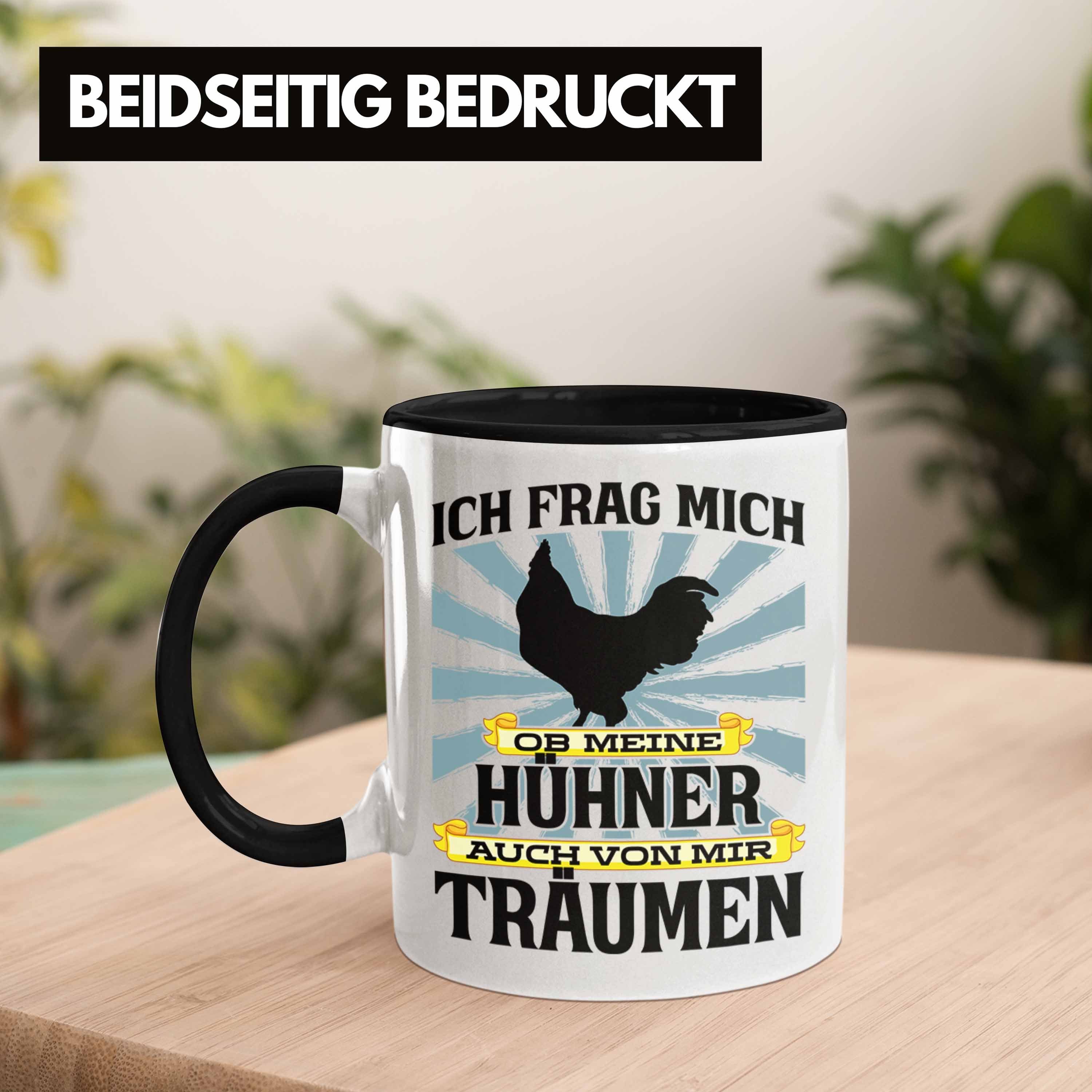 Trendation Geschenk Hühner-Flüsterer Männer Tasse Trendation Landwirtschaft für Landwirt - Spruch Spruch Bauer Kaffeetasse Tasse Schwarz Traktor Geschenke