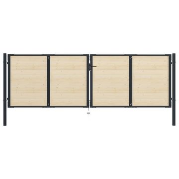 vidaXL Gartentor Zaunlatten 64 Stk. 89 cm Massivholz Fichte