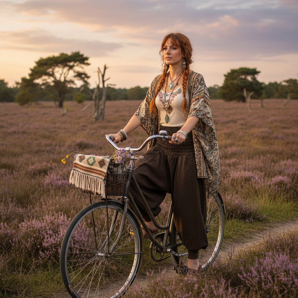 Guru-Shop Relaxhose Aladinhose,Yogahose, Pluderhose, Pumphose - braun Ethno Style, alternative Bekleidung