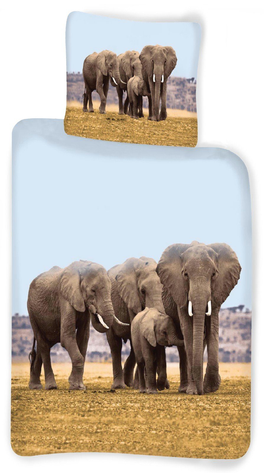 Bettwasche Elefant Familie Ws Trend 135x200 80x80 Cm 100 Baumwolle Online Kaufen Otto