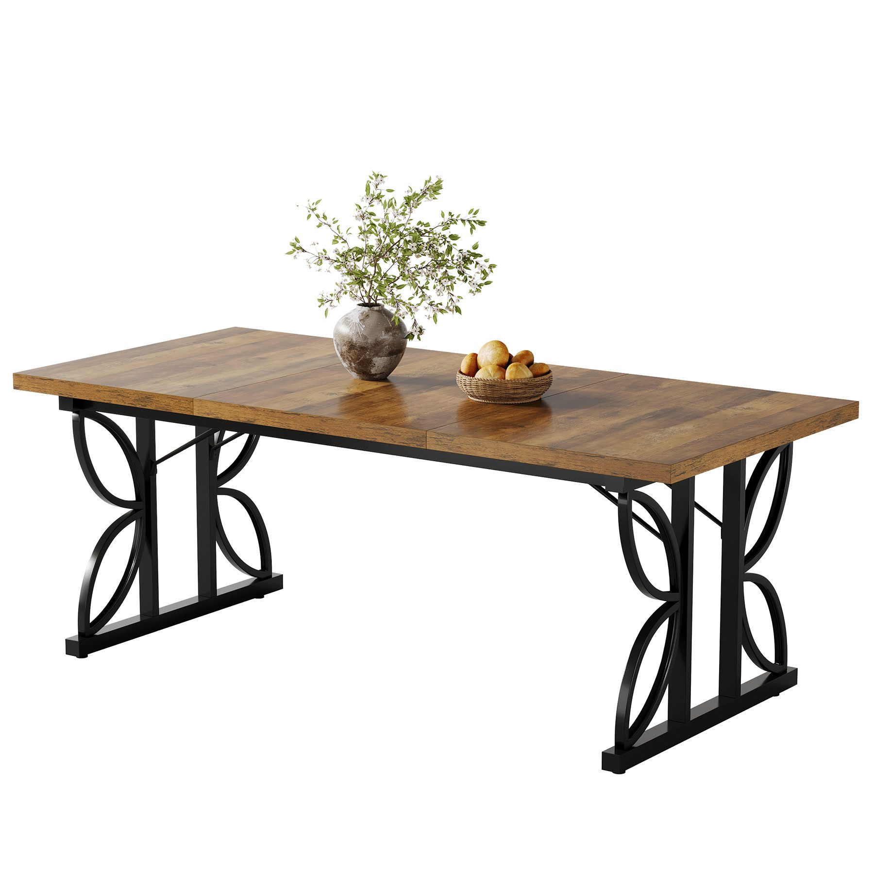 Tribesigns Esstisch Rechteckiger Esstisch, Industrieller Küchentisch für 6-8, 180 x 80 cm