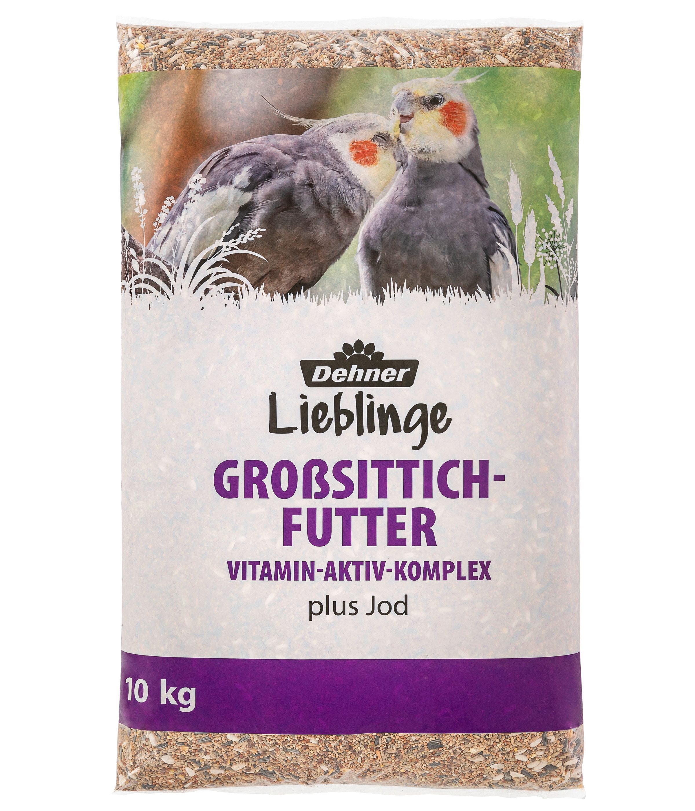 Dehner Lieblinge Großsittich-Futter, Vitamin-Aktiv-Komplex, Hauptfutter für: Großsittiche, hochwertige, sonnengereifte Saaten, plus Jod