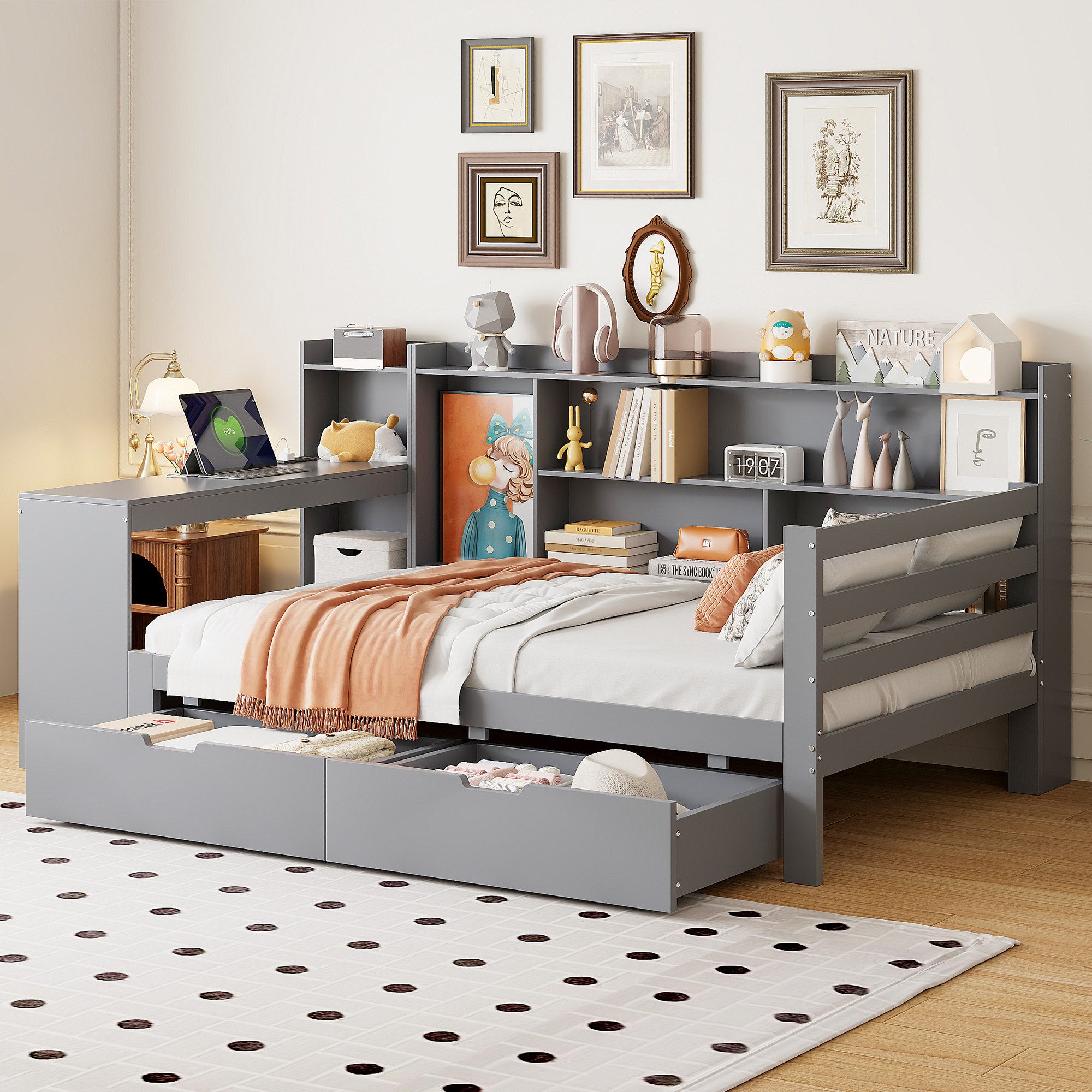 Flieks Massivholzbett, Daybett Kinderbett 90x200cm mit günstig online kaufen