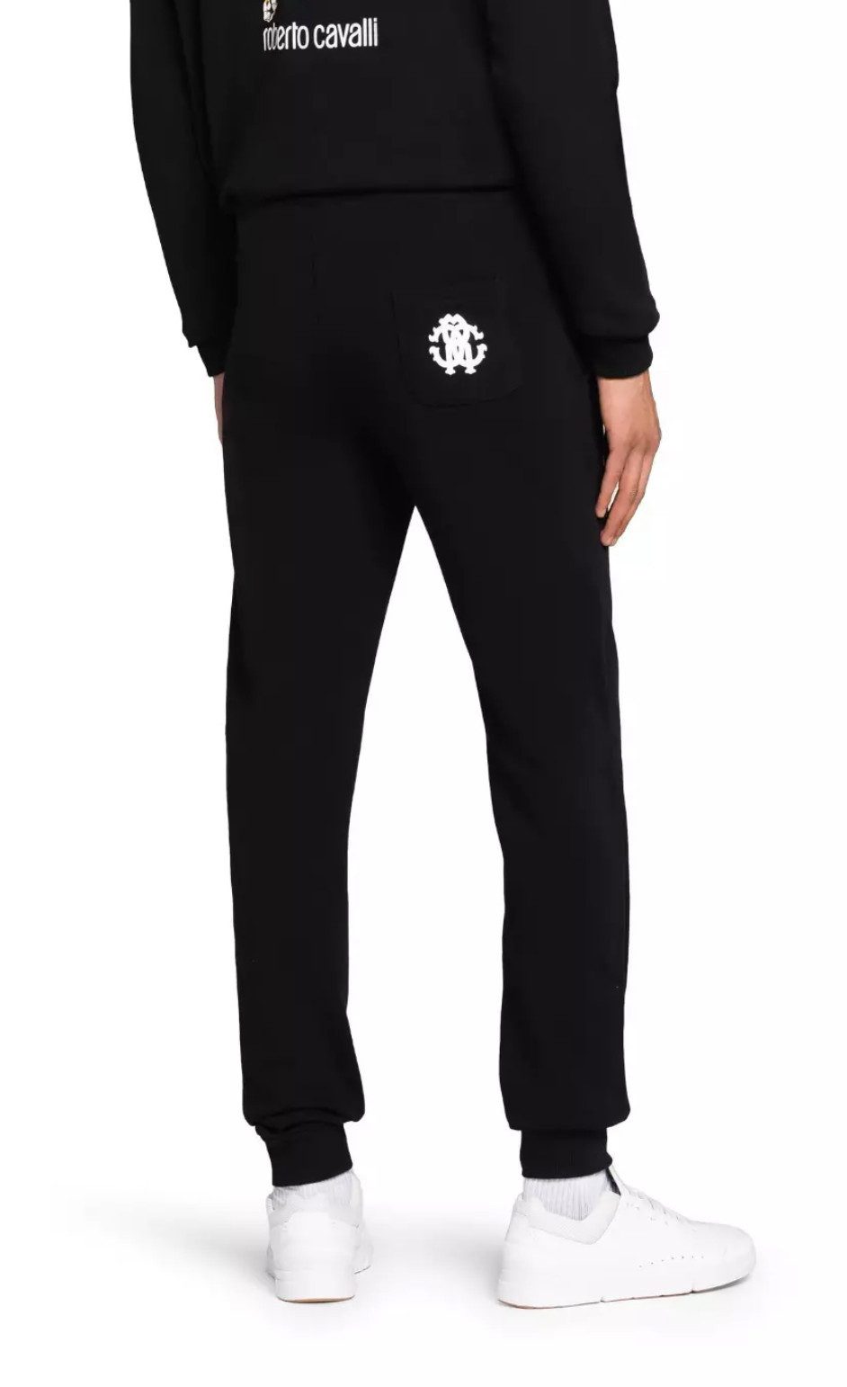 roberto cavalli Jogginghose Firenze RC Monogram Herren Sweatpants Dezentem RC-Monogramm-Print im Laminat-Look