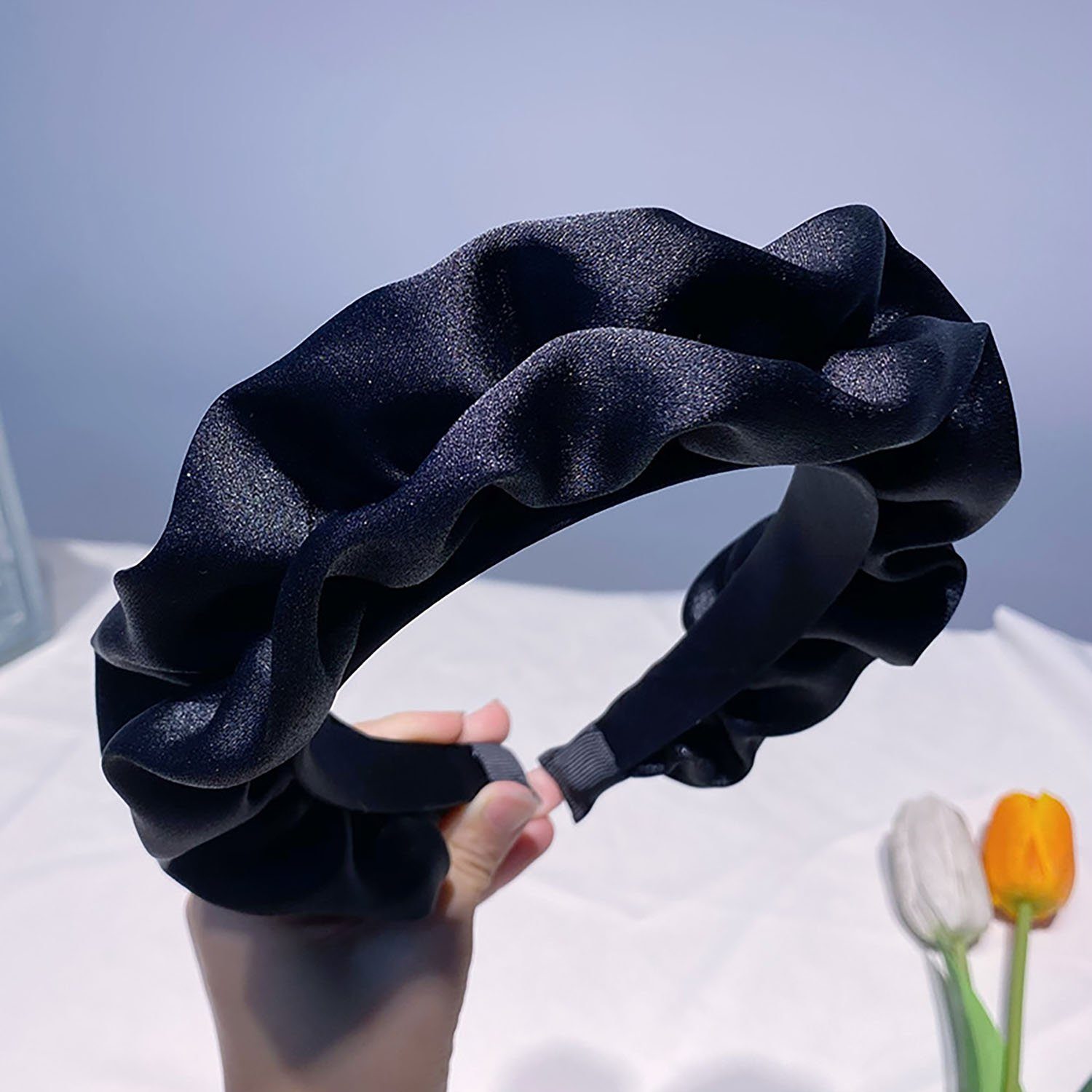 yozhiqu Haarband Gefaltetes Stirnband für Frauen, Sommer Gesicht waschen spezielle, rutschfeste hohe Stirnband Haarnadel, Verschiedene Farben verfügbar