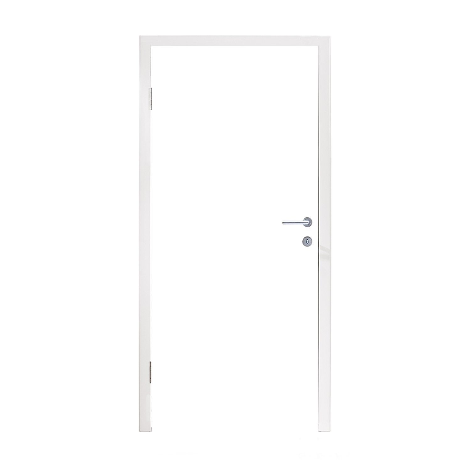 MuchoWow Türtapete Weiß - Farben - Neutral, Matt, bedruckt, (1 St), Fototapete für Tür, Türaufkleber, 75x205 cm