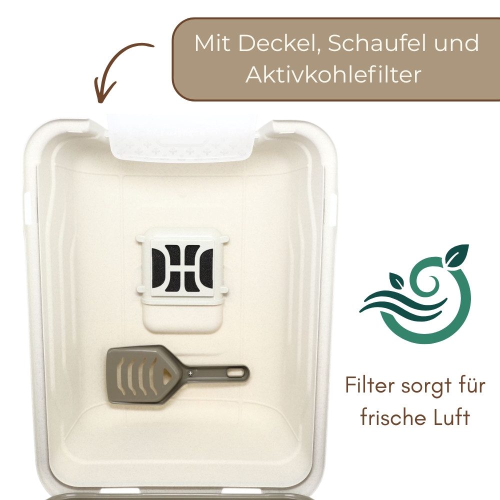 GarPet Katzentoilette GarPet Katzenklo mit Deckel - Haube kippbar - große XXL Katzentoilette