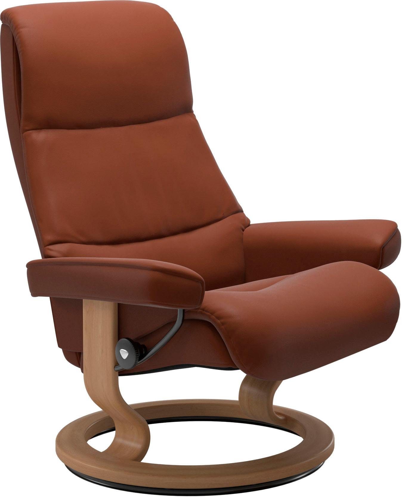 Relaxsessel Stressless® Relaxsessel Classic mit Eiche Base, M,Gestell Größe (Set, Hocker), View mit