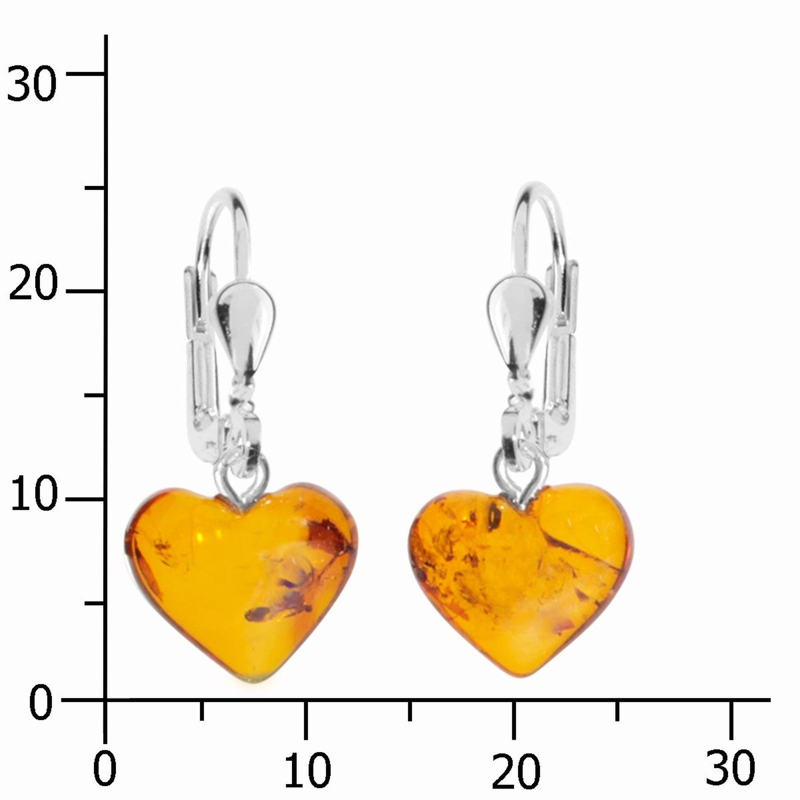 OSTSEE-SCHMUCK Paar Ohrhänger Ostsee-Schmuck Ohrhänger Herz Ohrhänger Herz günstig online kaufen
