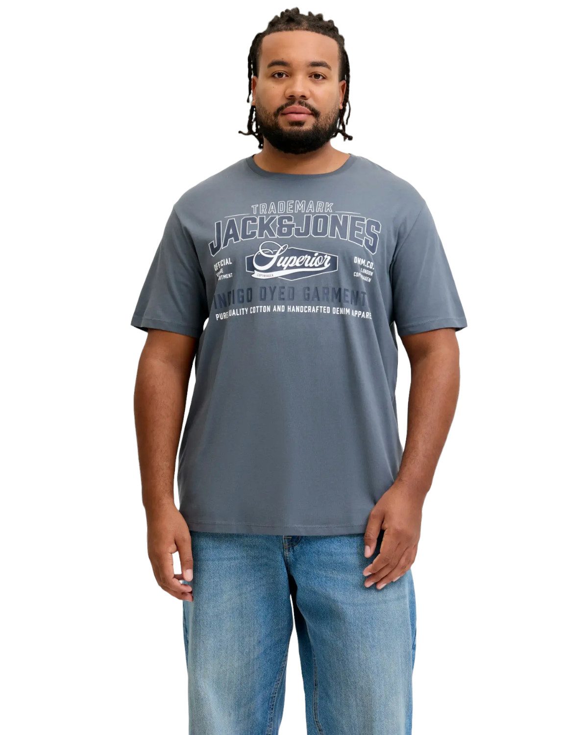 Jack & Jones PlusSize Print-Shirt (Spar-Set, 3er-Pack) Big Size Shirt Übergrößen Shirt