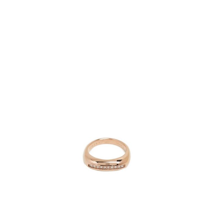 Esprit Fingerring Roségoldener Ring mit Zirkonia-Reihe Edelstahl