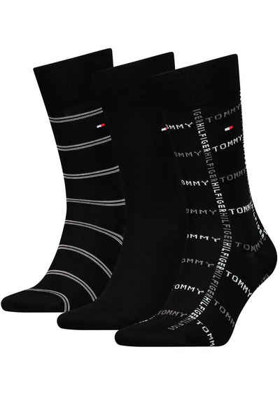Tommy Hilfiger Шкарпетки (Packung, 3-Paar) TH MEN SOCK 3P GIFTBOX GRID STRIPE