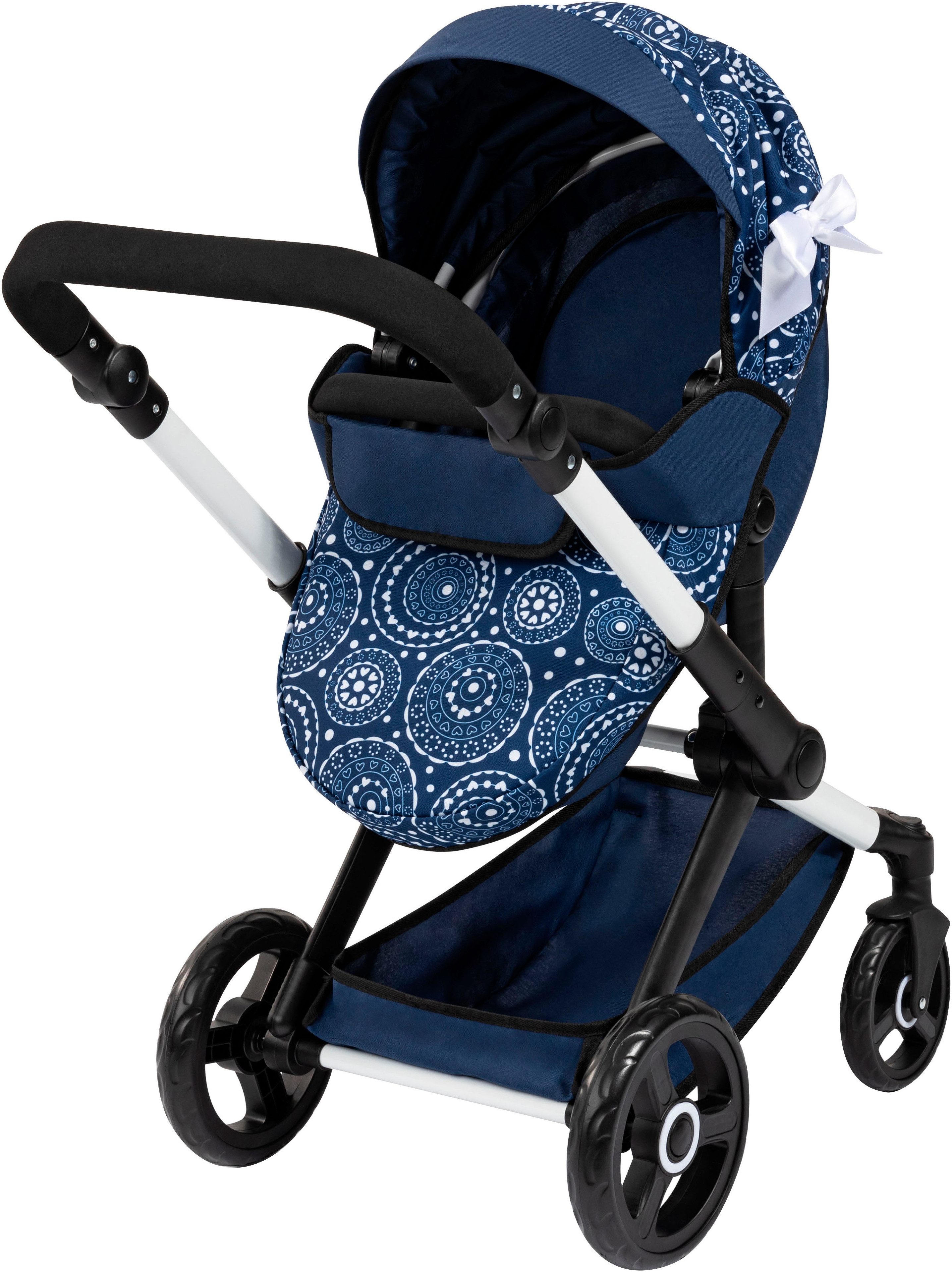 Bayer Kombi-Puppenwagen Xeo, blau Schleife