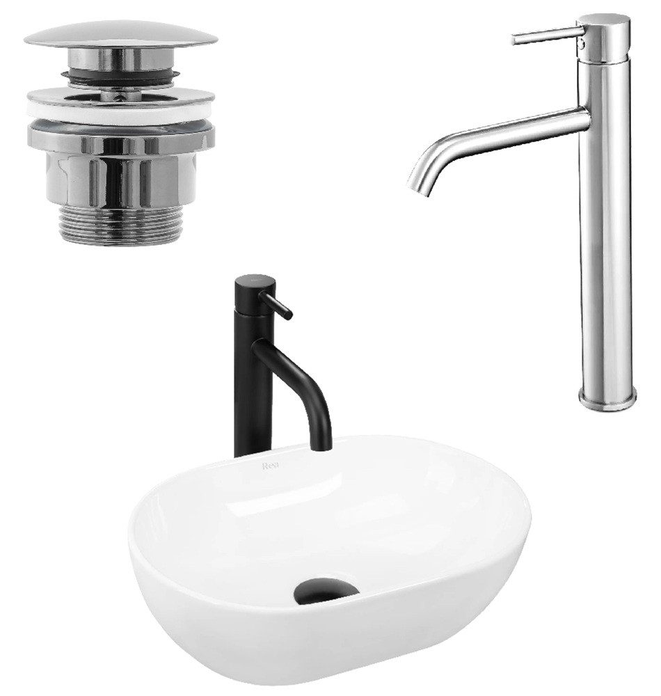 wohnwerk.idee Aufsatzwaschbecken Waschbecken Keramik Weiß Klein günstig online kaufen