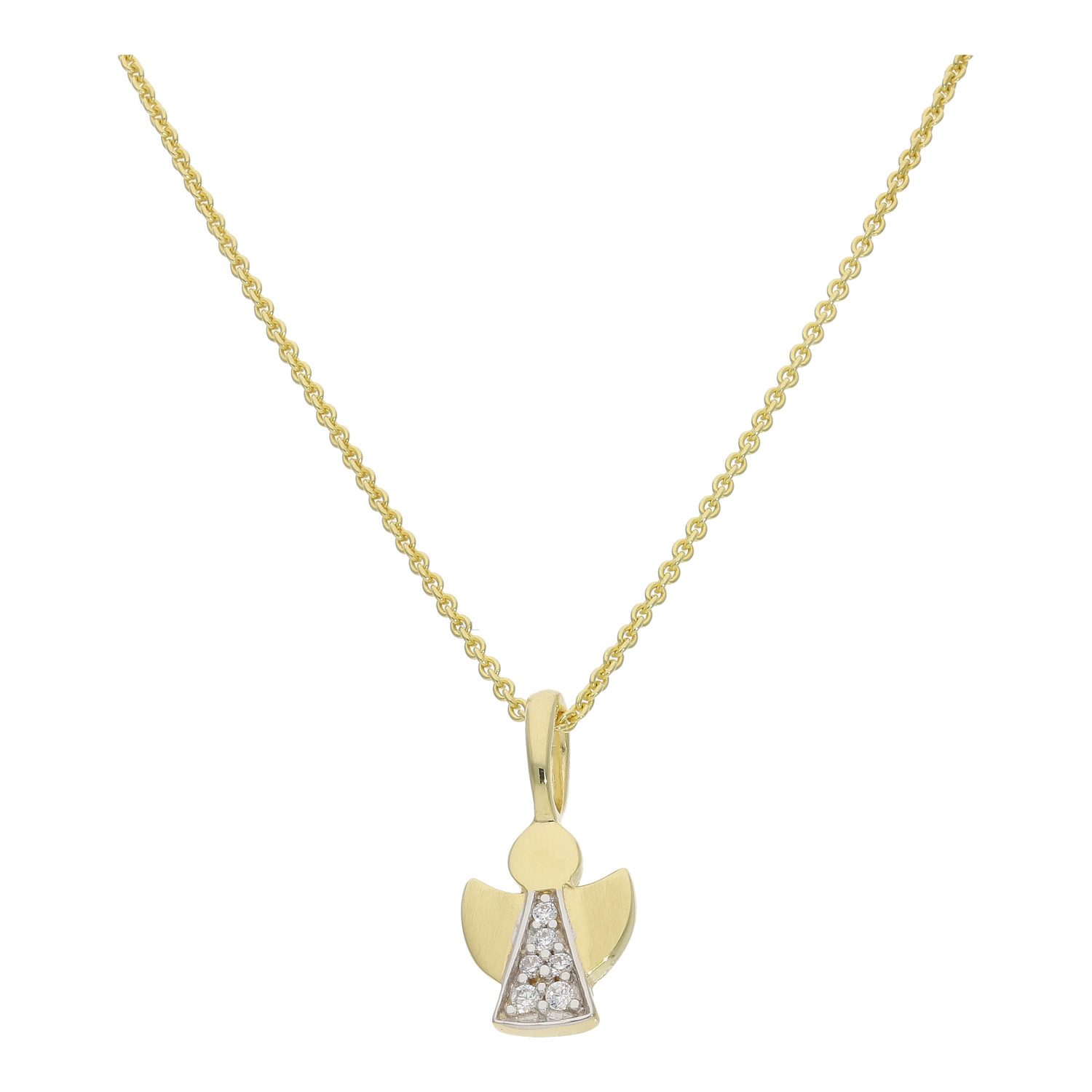JuwelmaLux Engelanhänger Schutzengel Anhänger Silber 925 Gold plattiert Kinder JL20-02-1342 (1-tlg)