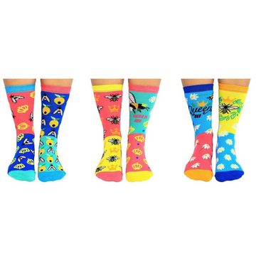 United Oddsocks Kurzsocken Damen Socken, 6 Socken - Mottomotive