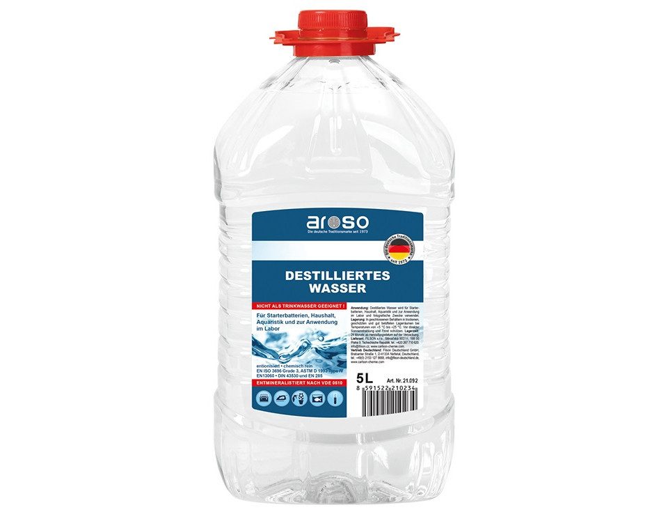 aroso Scheibenfrostschutz Aroso Destilliertes Wasser 5L