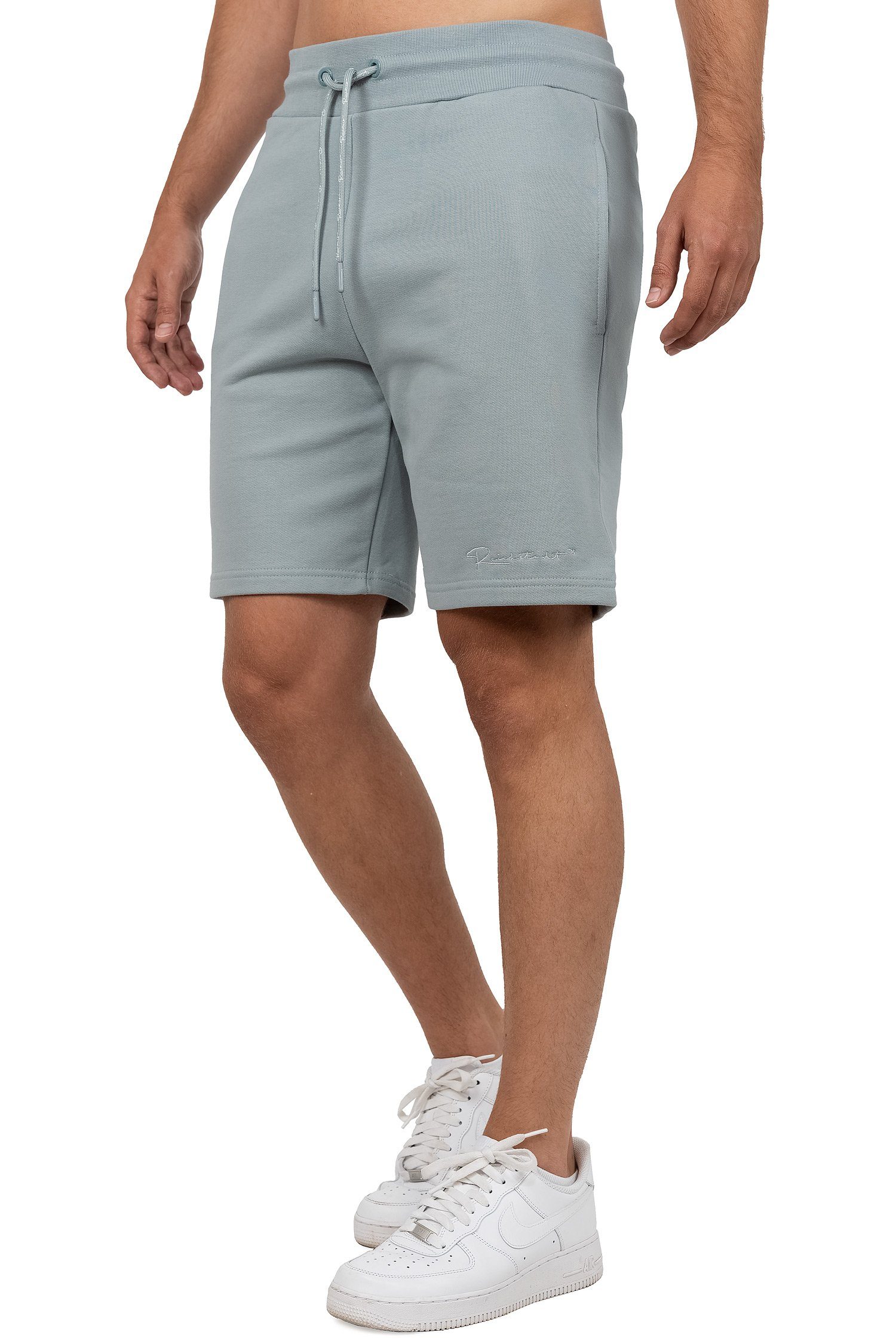 Sweatshorts Herren Regular Fit Kurze Hose Marken-Stick 23RS036