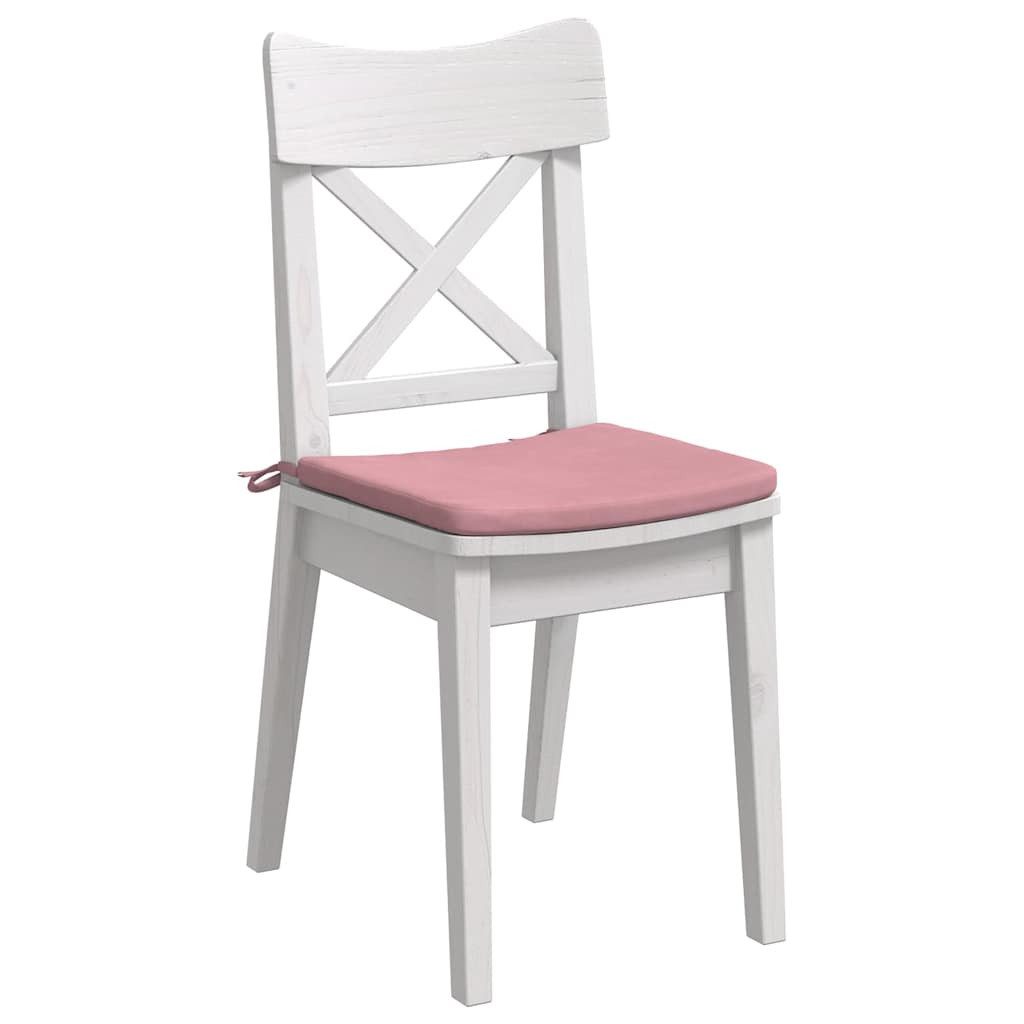 vidaXL Sitzauflage Sitzkissen 4 stk. Samt Rosa 40 x 40 x 3 cm, (4 St)