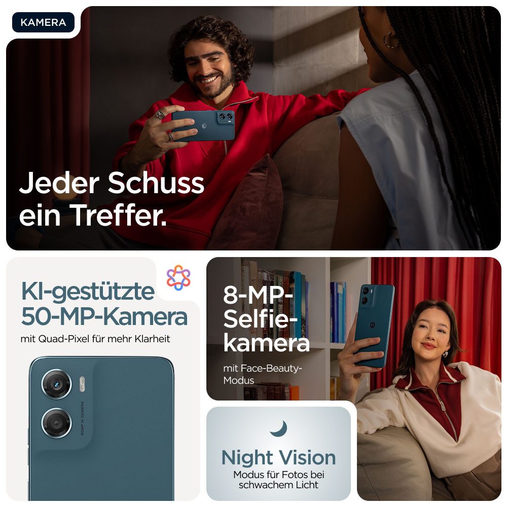 Motorola moto g06 Smartphone (17,48 cm/6,88 Zoll, 128 GB Speicherplatz, 50 MP Kamera)