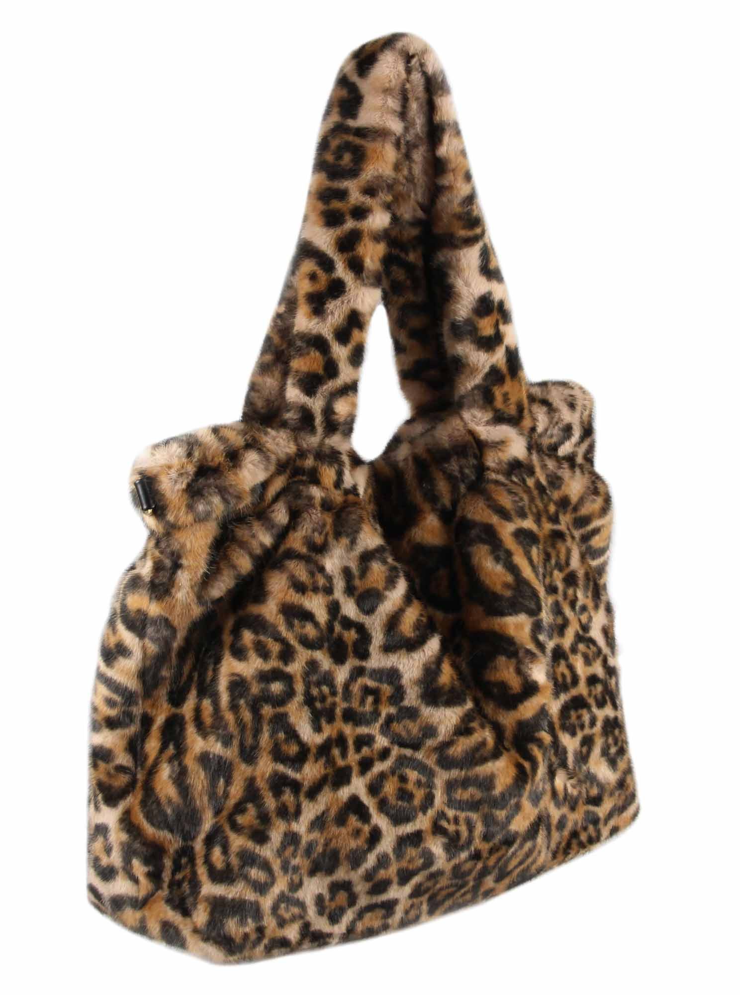 ITALYSHOP24 Schultertasche XXL Damen Leopard Print günstig online kaufen